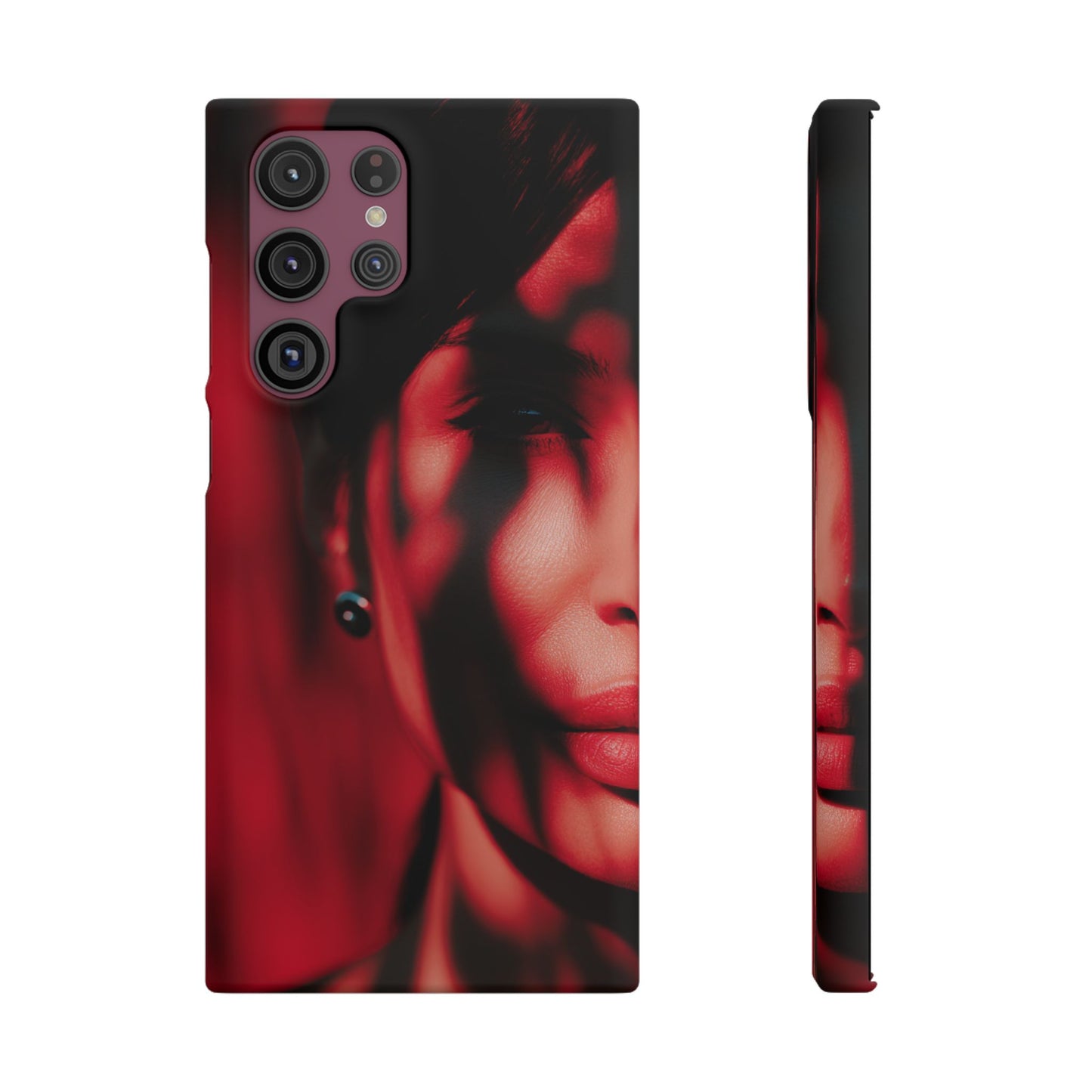 Stylish Snap Cases for Phone, Artistic Phone Cover, Unique Gifts, Red Aesthetic Case, Trendy Accessory, Vibrant Protection
