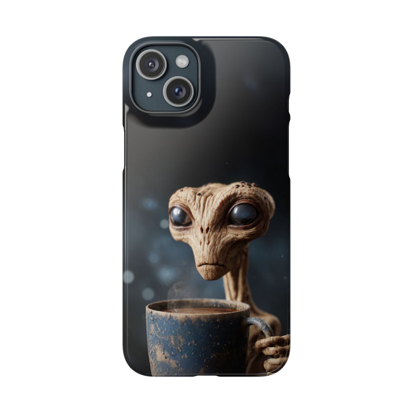 Alien Coffee Snap Case, Unique Phone Cover, Pop Culture Accessory, Gift for Sci-Fi Lovers, Customizable Phone Case