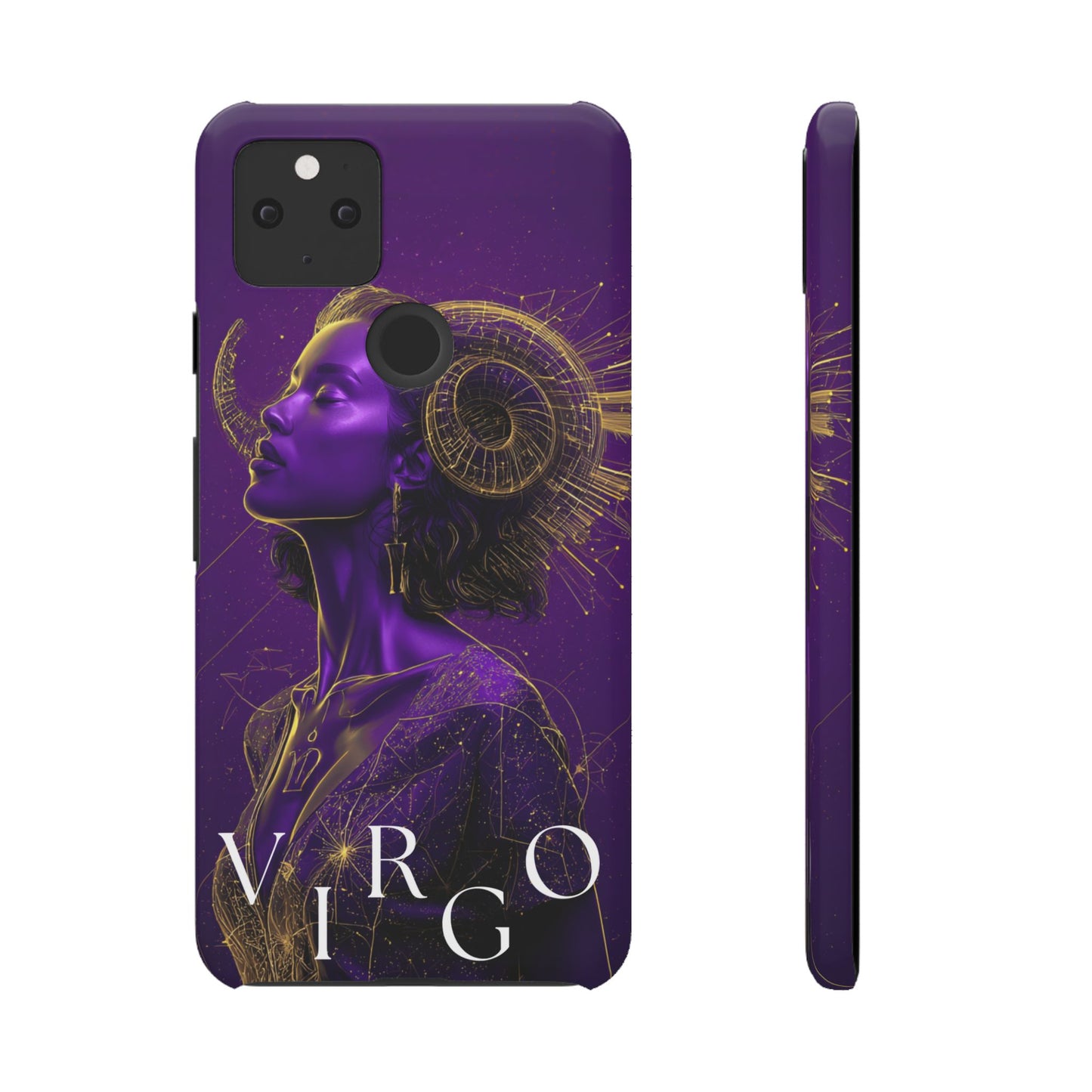 Purple Gold Celestial Virgo Snap Case and Protective Cover for Samsung and iPhone