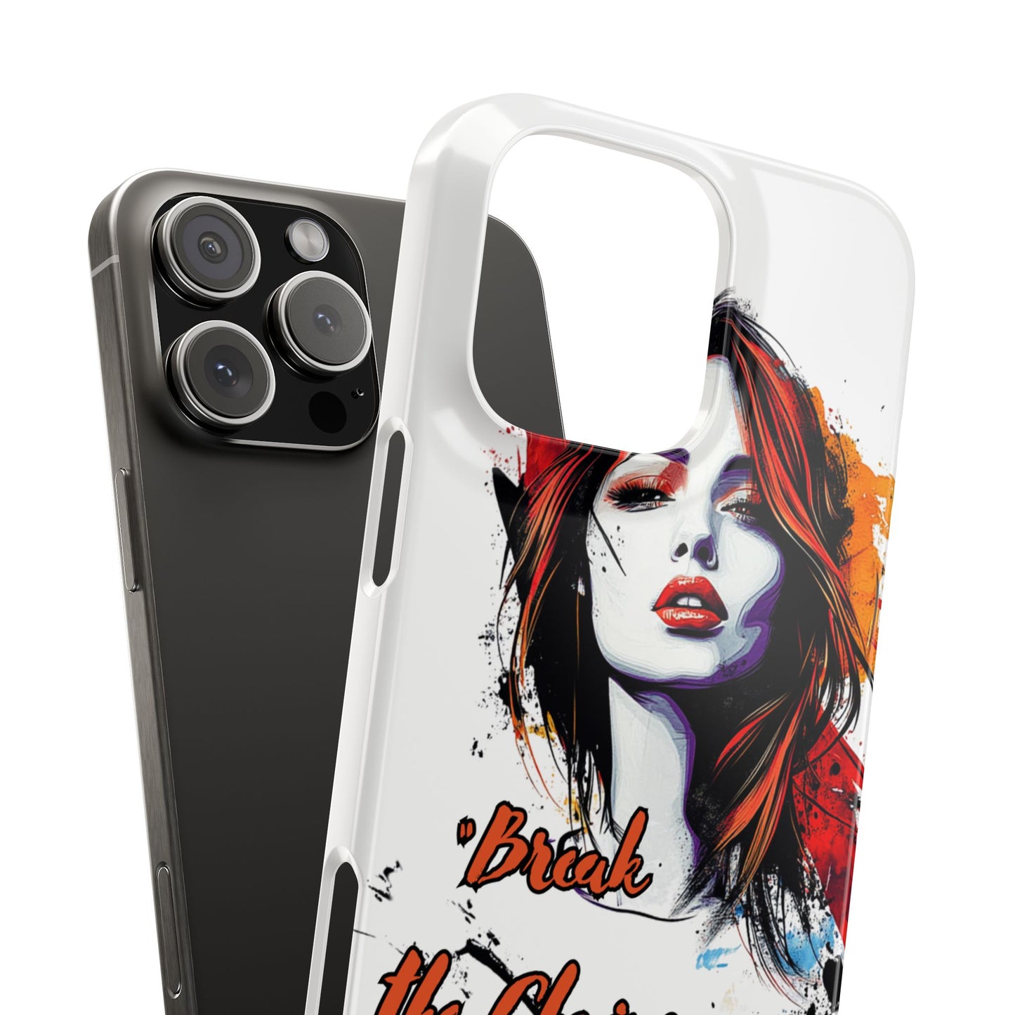 Empowering Art Snap Cases, Phone Cover, Break the Chains of Silence, Unique Gift, Inspirational Tech Accessories