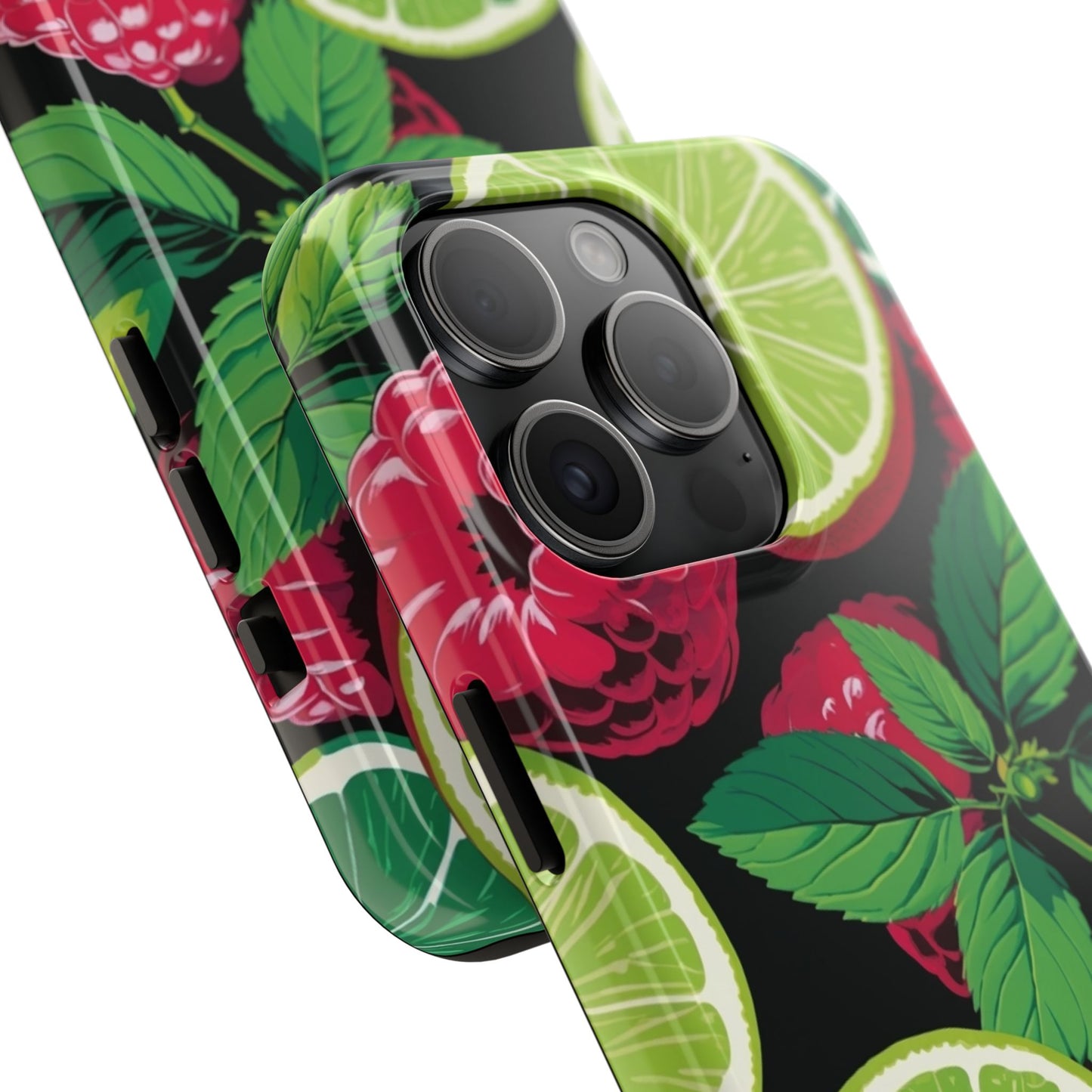 Raspberry Lime Spring iPhone 17 Tough Phone Case — Vibrant Floral Smartphone Protection