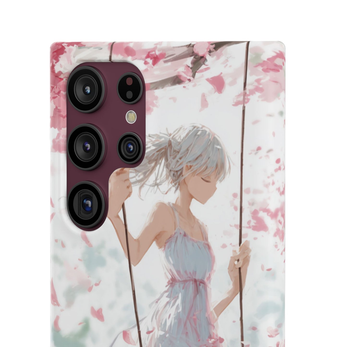 Elegant Floral Snap Cases for iPhone, Personalized Phone Covers, Cute Spring Gifts, Anime Aesthetic Accessories, Flower-themed Cell [...]