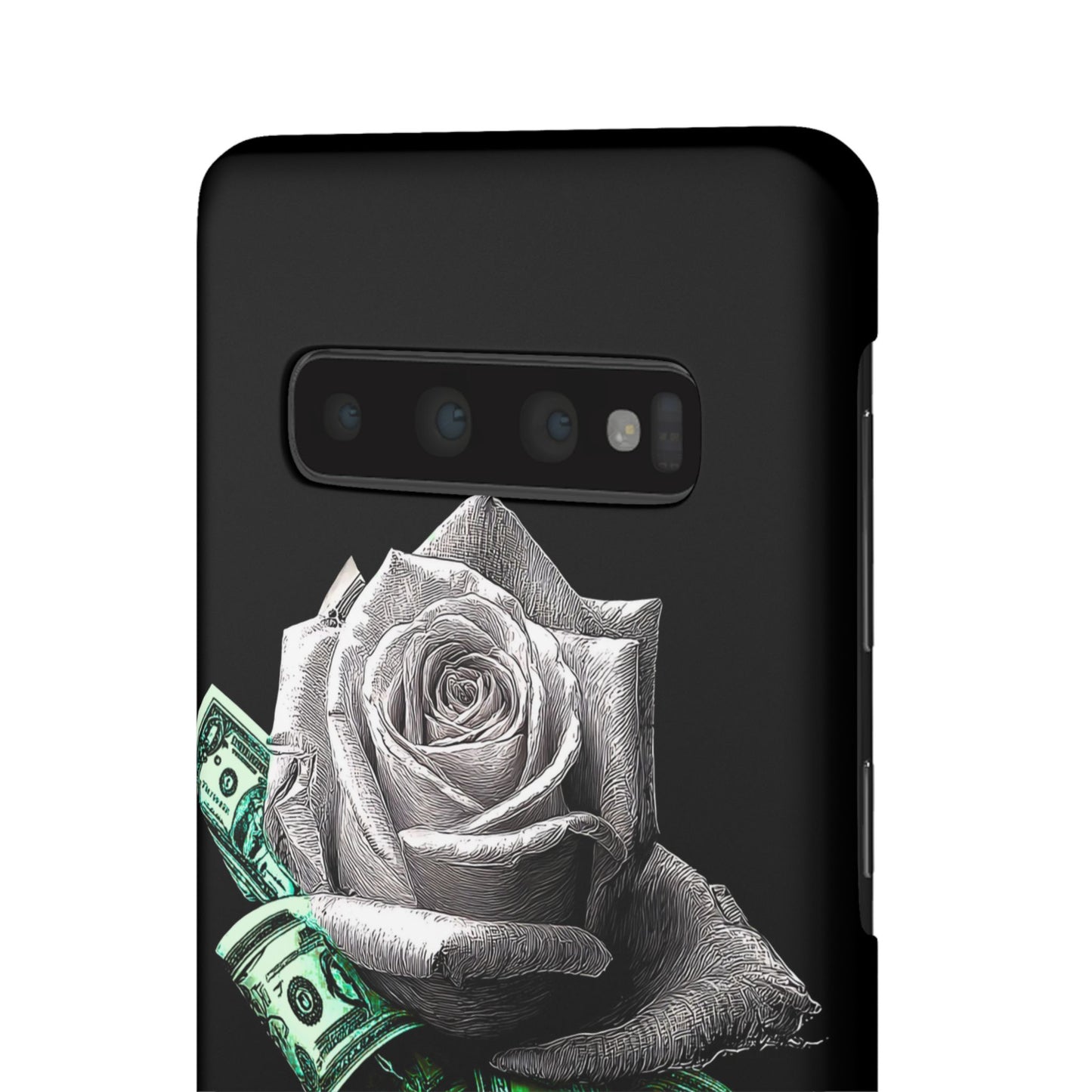 Stylish Rose & Money Snap Case - Floral Phone Protection, Trendy Gift for Him/Her, Birthday Present, Accessories for Teens