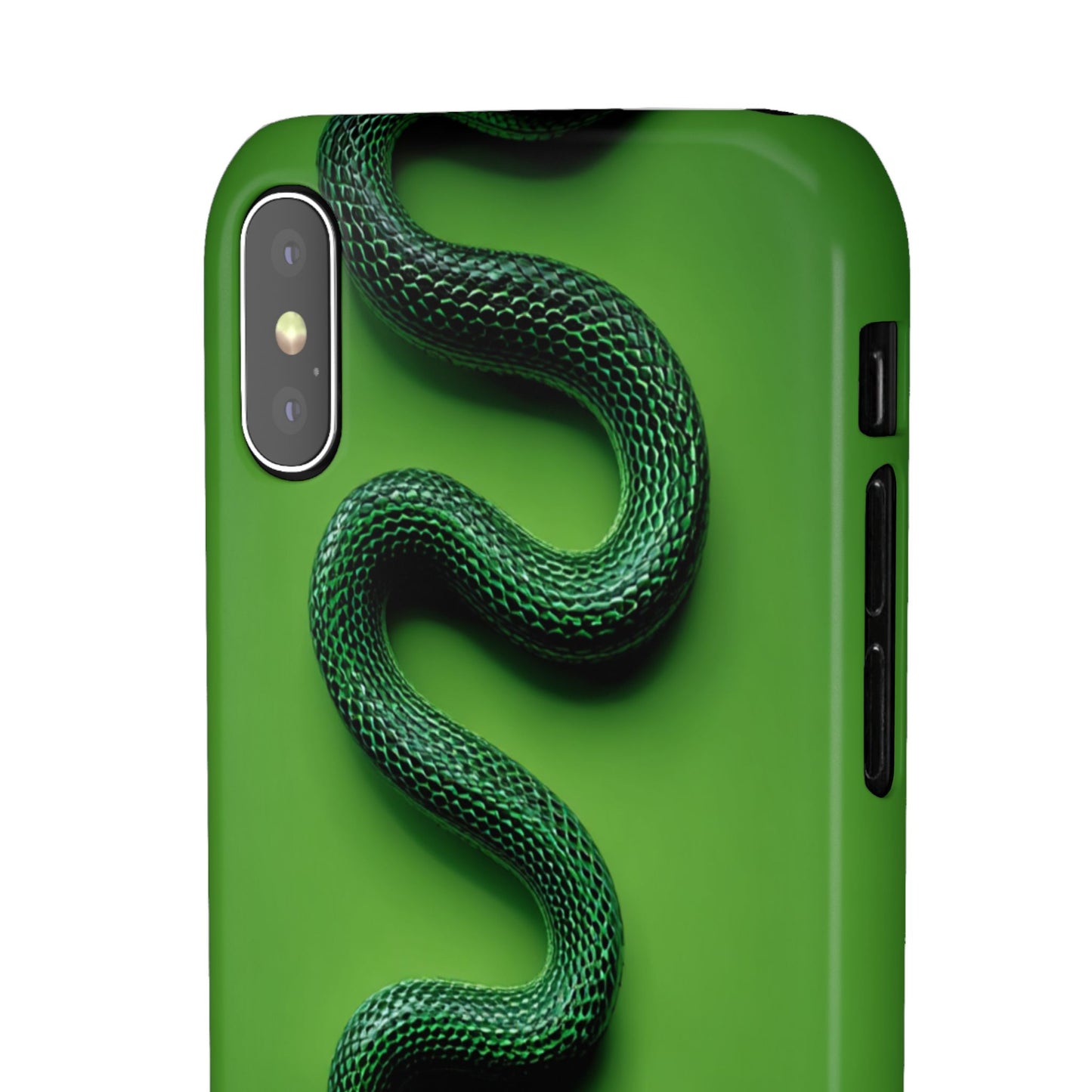 Green Snake Snap Case for iPhone, Stylish Phone Cover, Unique Gift, Trendy Accessory, Birthday, Nature Lover's Phone Case