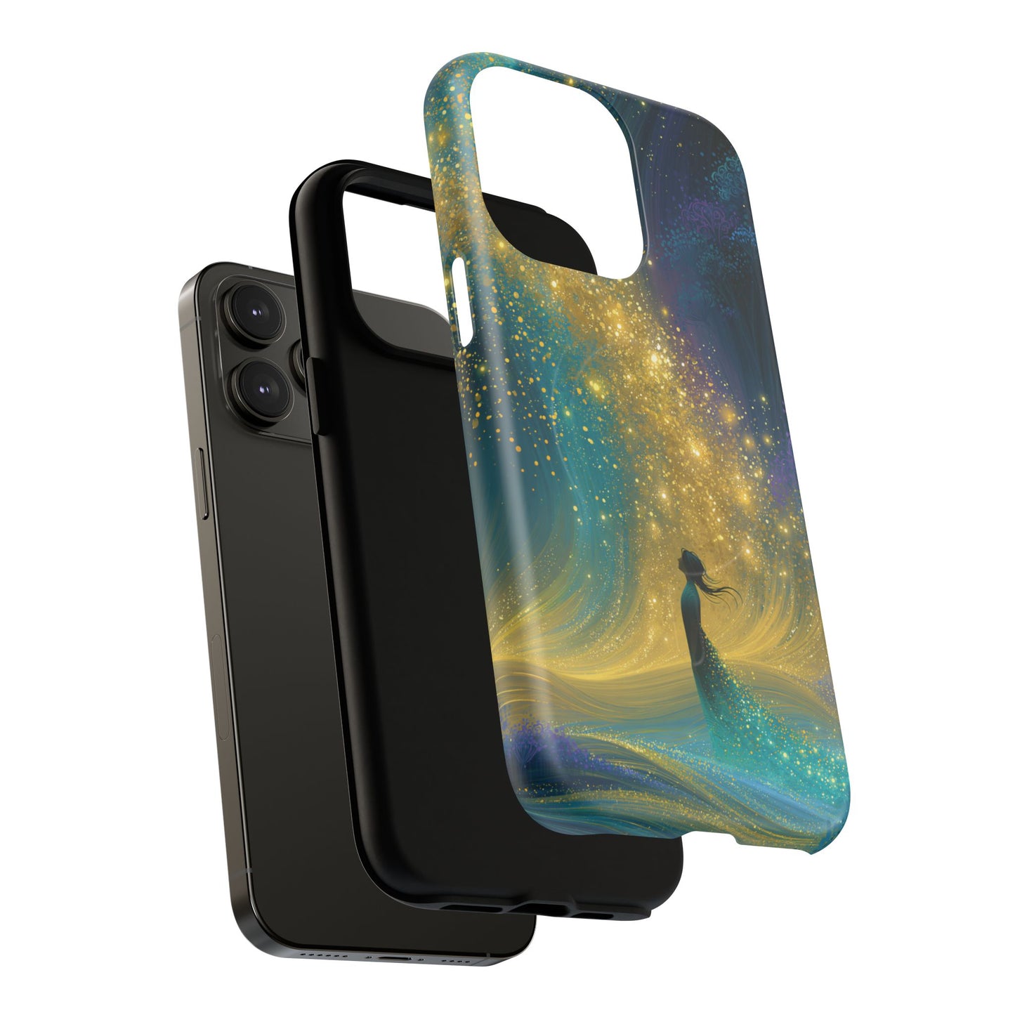 Mystical Nightfall Phone Case — Starry Silhouette Tough Magnetic Case