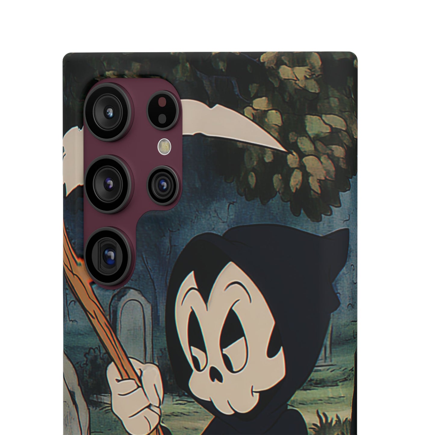 Grim Reaper Snap Case, Halloween Phone Case, Cute Death Phone Cover, Spooky Accessories, Unique Phone Protector