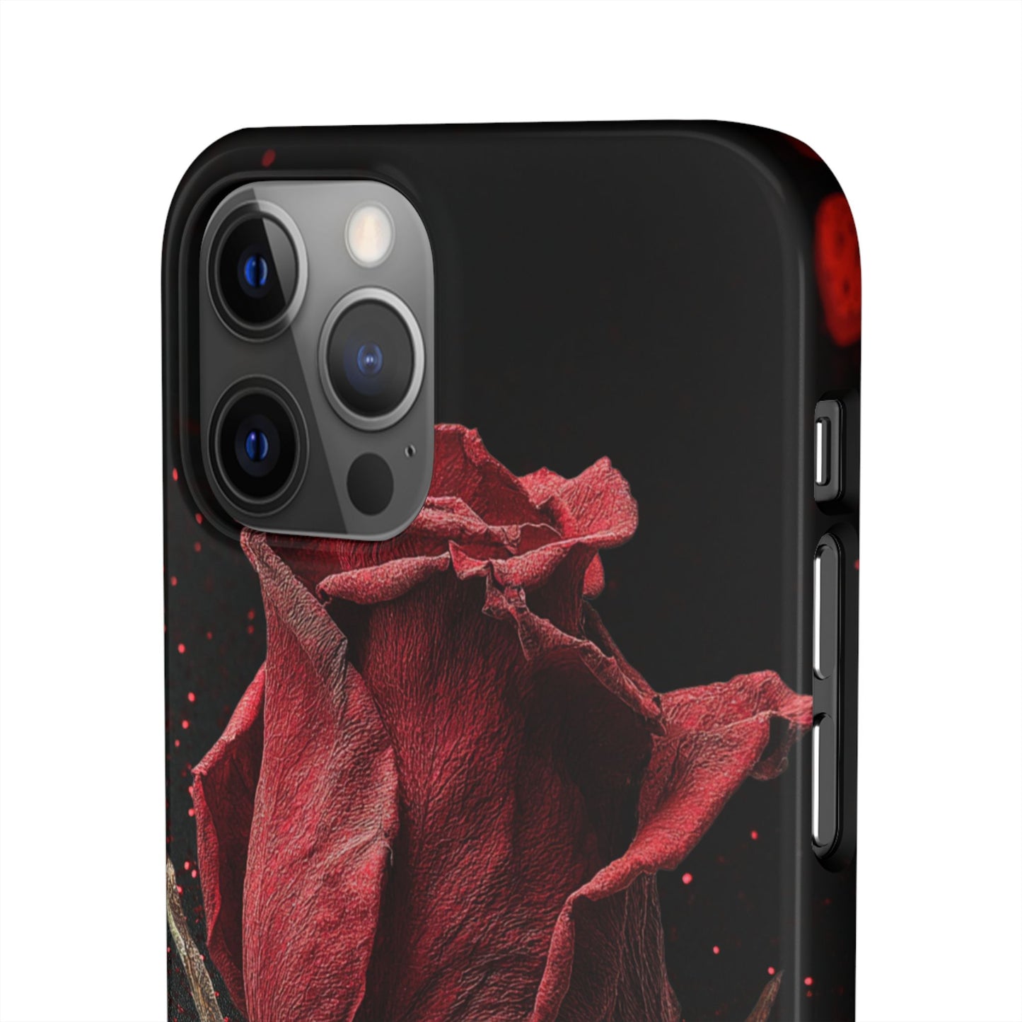 Romantic Rose Snap Case, Floral Phone Cover, Valentines Day Gift, Trendy Mobile Accessory, Heart Design Case, Elegant Phone Protector