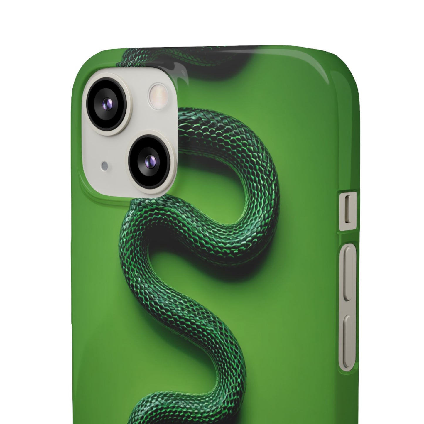 Green Snake Snap Case for iPhone, Stylish Phone Cover, Unique Gift, Trendy Accessory, Birthday, Nature Lover's Phone Case