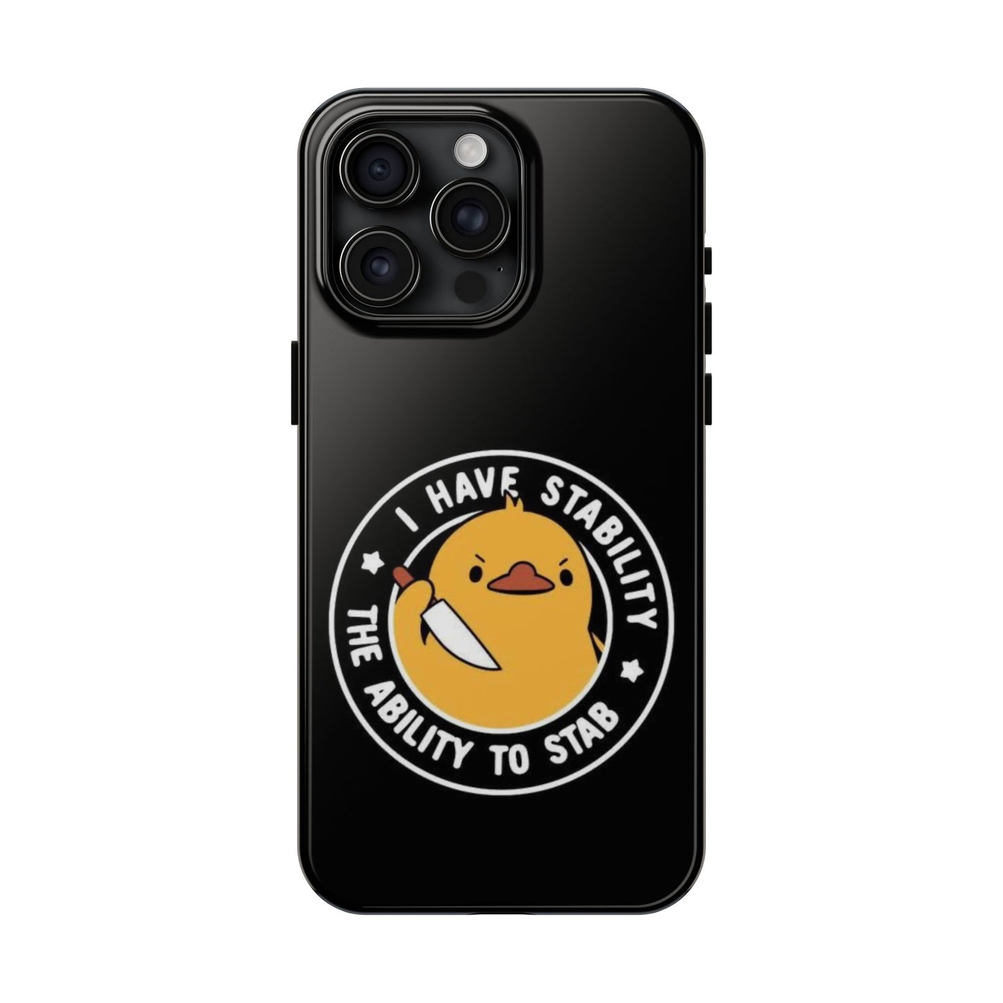 Funny Duck iPhone 17 Tough Phone Case | Cute Cartoon Duck, Protective Hard Shell