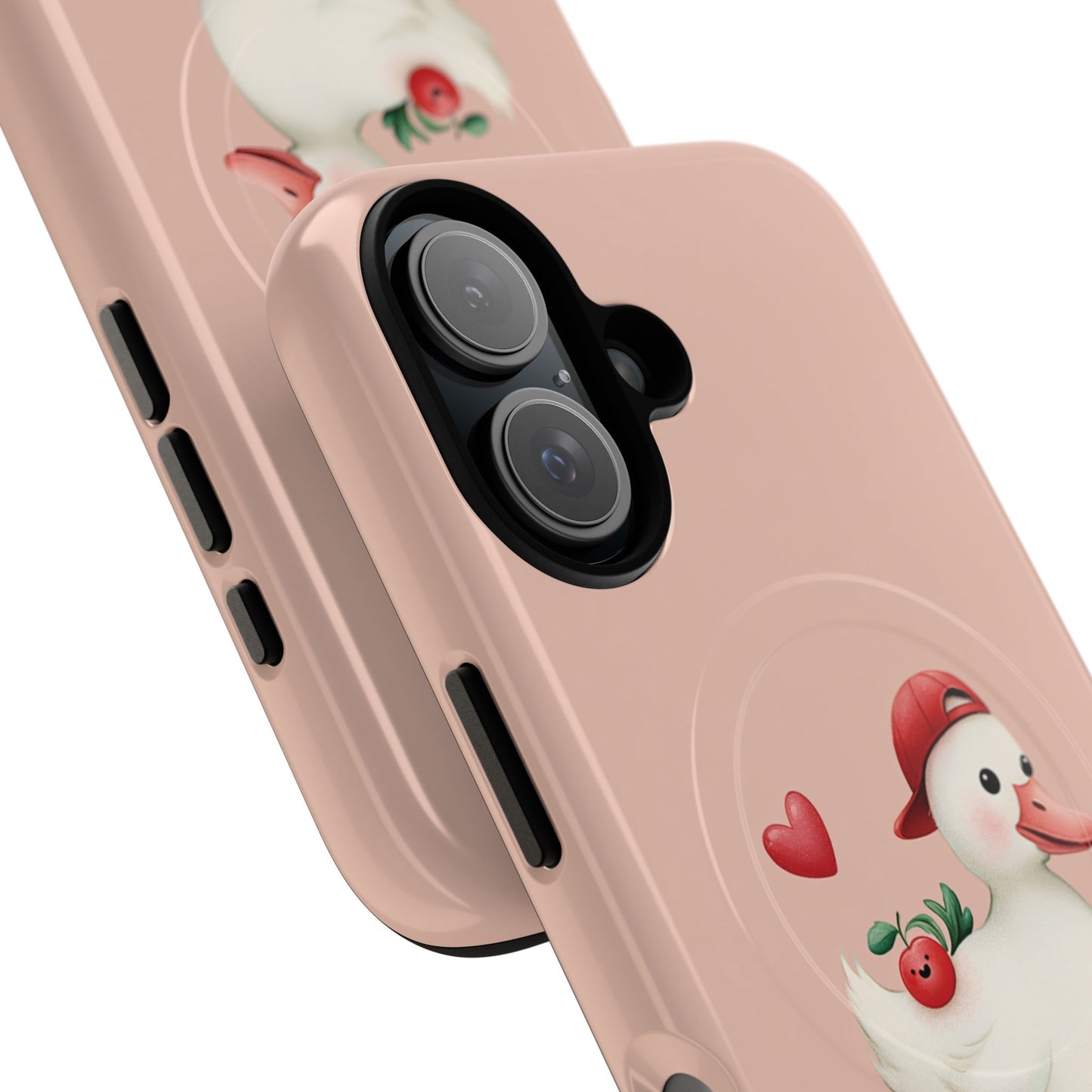 Duck Skateboard Magnetic Phone Case — Cute Pink Protective iPhone Cover