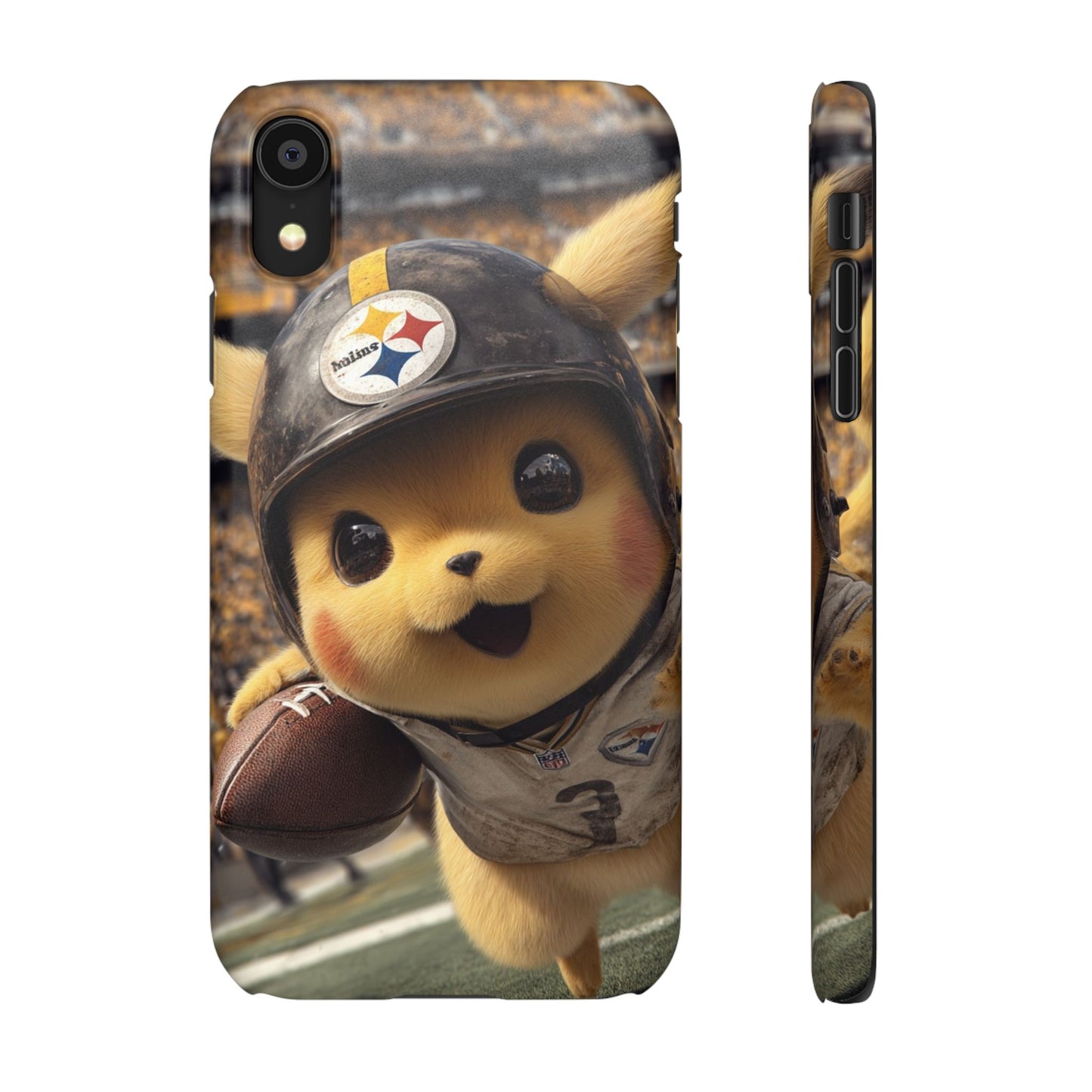 Fun Character Sports Snap Case, Phone Case, Fun Tech Accessory, Cute Gift for Gamers, Football Lovers, Kids.
