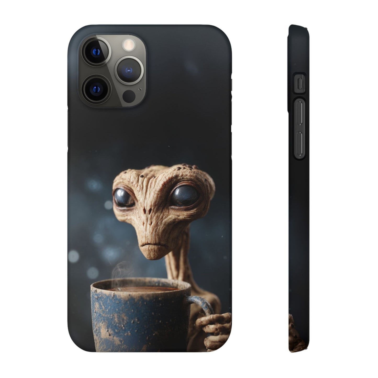 Alien Coffee Snap Case, Unique Phone Cover, Pop Culture Accessory, Gift for Sci-Fi Lovers, Customizable Phone Case