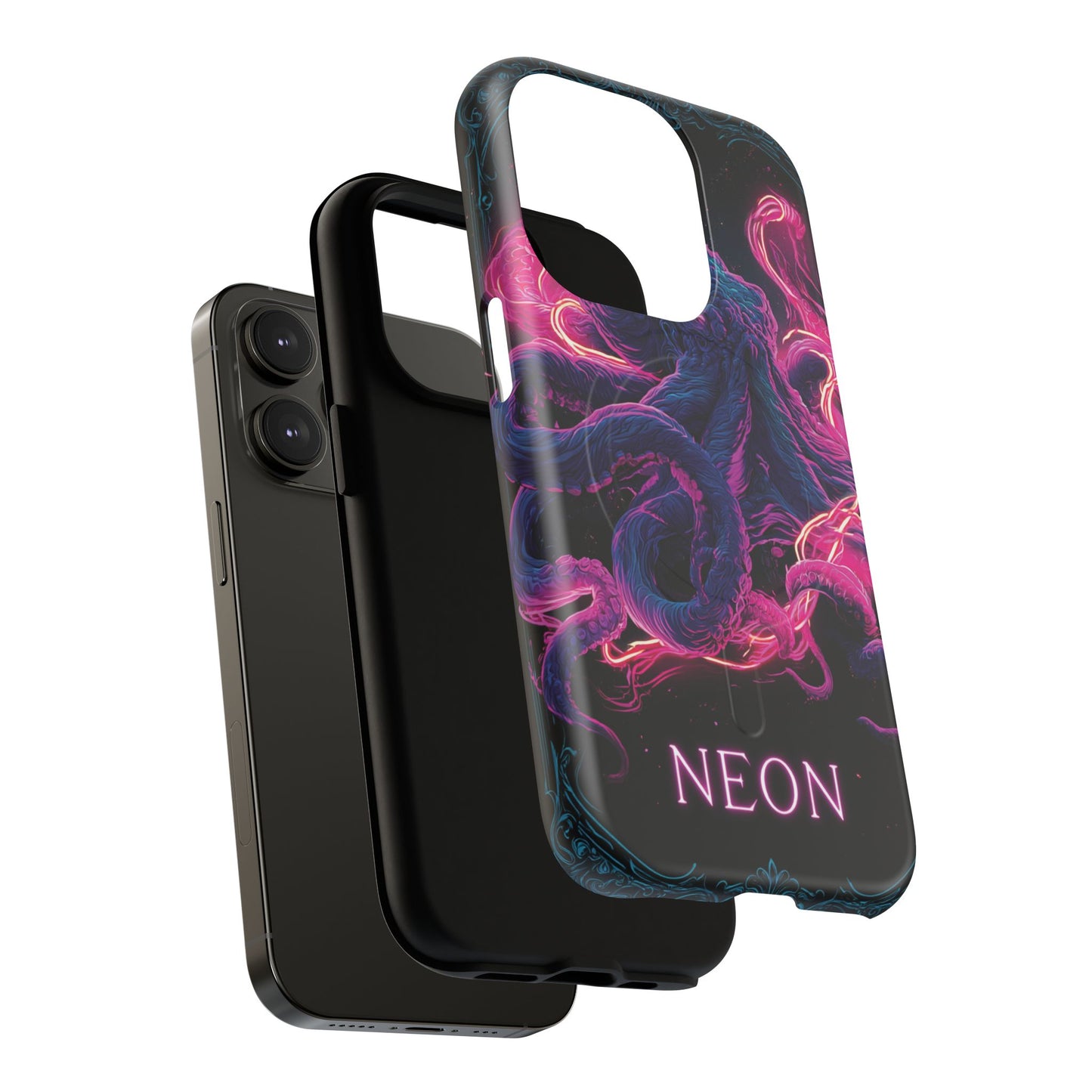 Neon Octopus Phone Case — Tough Magnetic Protective Cover