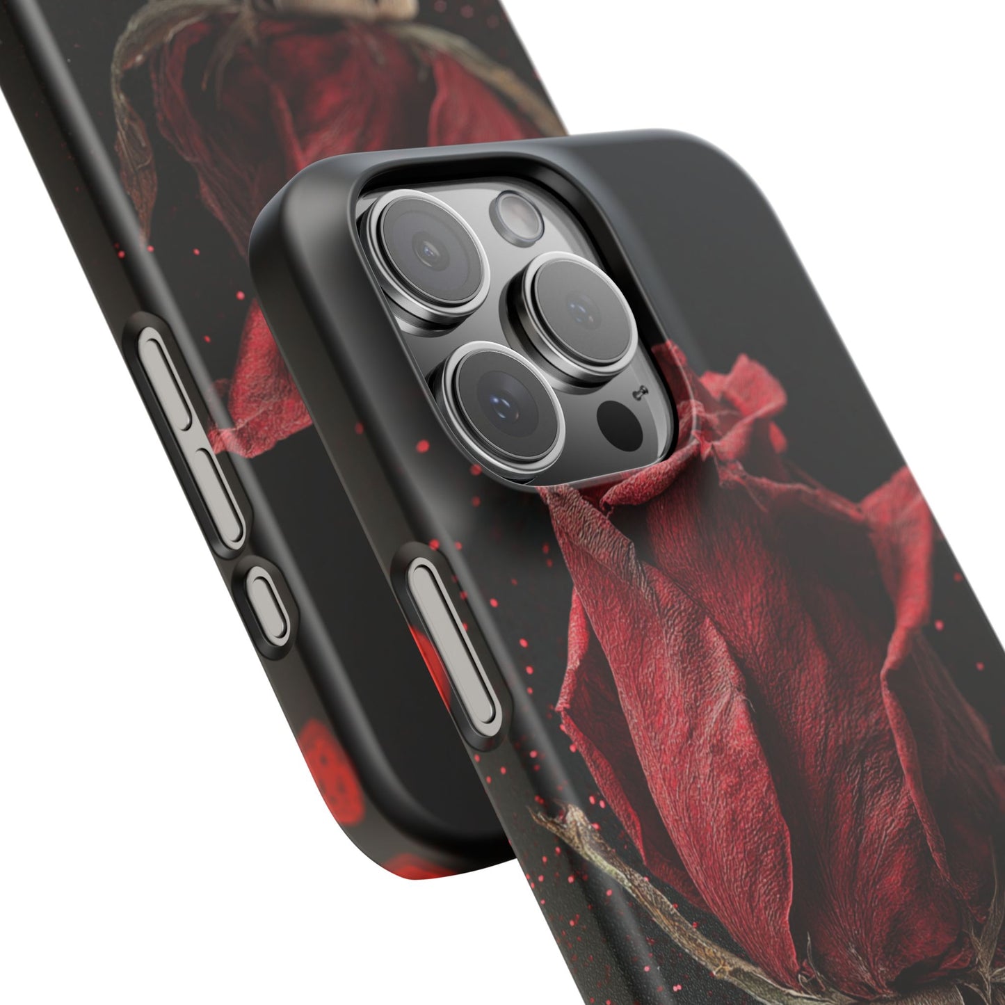 Romantic Rose Snap Case, Floral Phone Cover, Valentines Day Gift, Trendy Mobile Accessory, Heart Design Case, Elegant Phone Protector