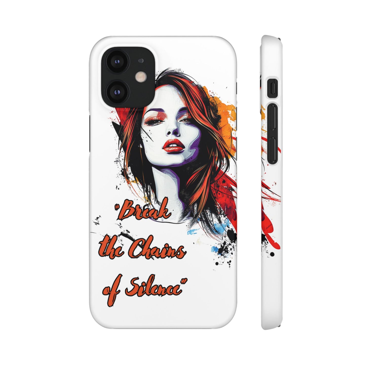 Empowering Art Snap Cases, Phone Cover, Break the Chains of Silence, Unique Gift, Inspirational Tech Accessories