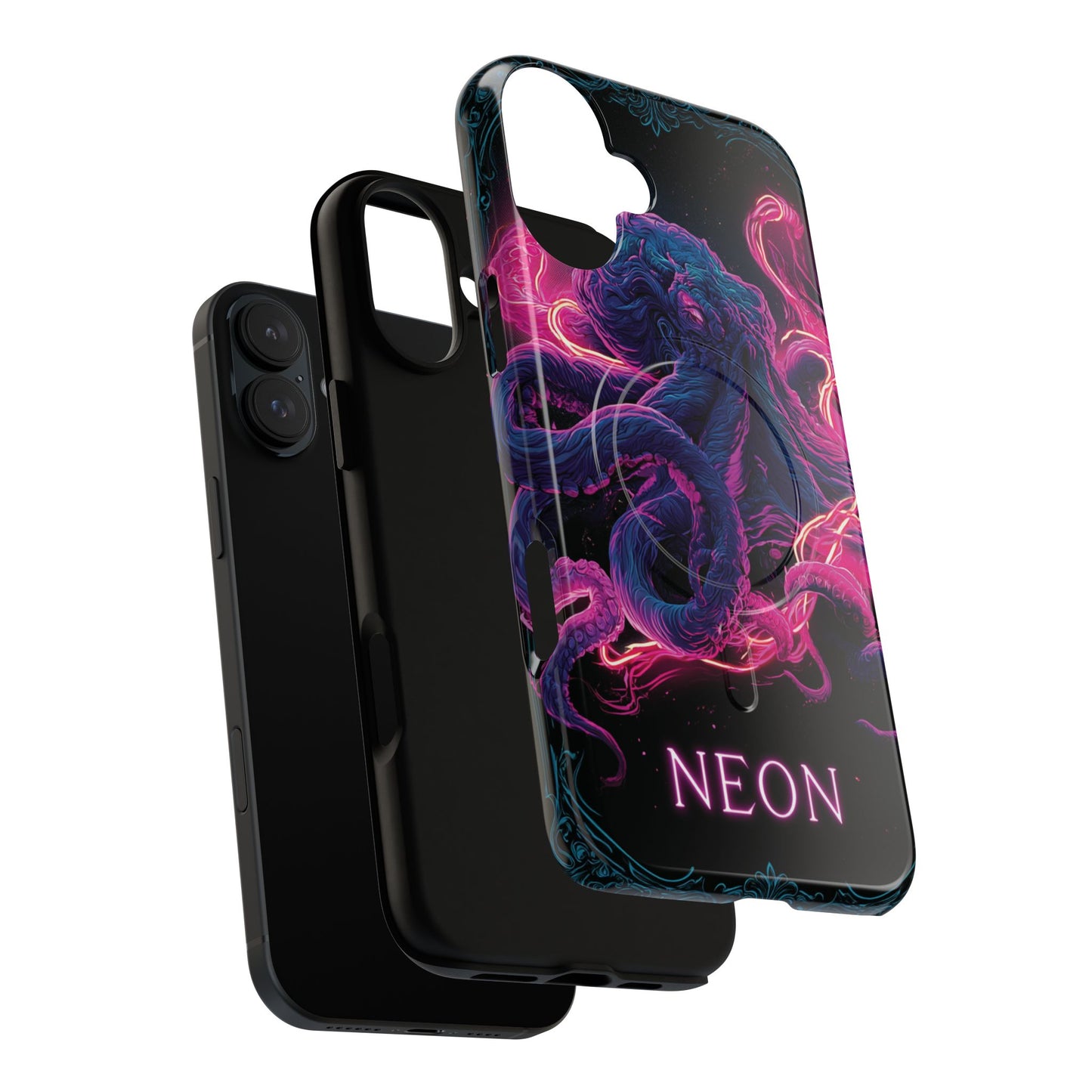 Neon Octopus Phone Case — Tough Magnetic Protective Cover