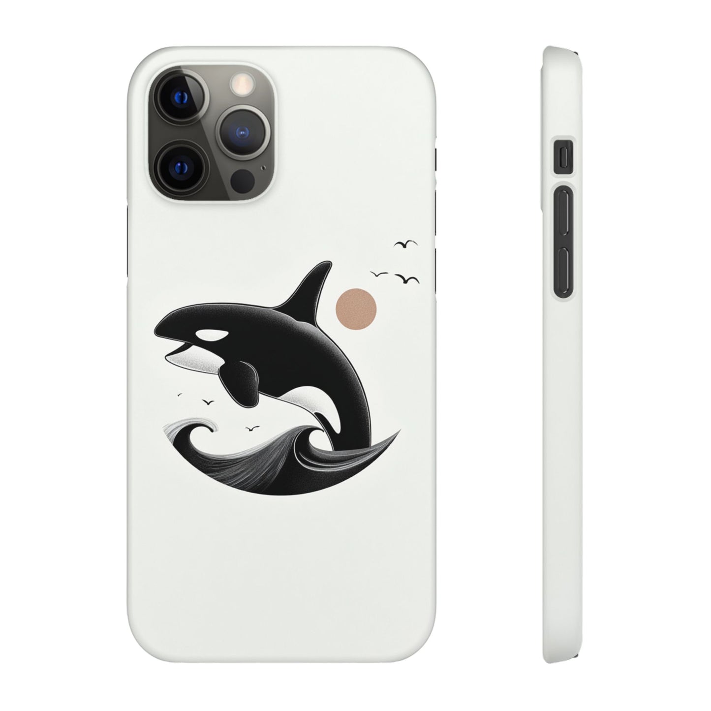 Whale Splash Phone Case | Ocean Lover Gift, Marine Art, Snap Cases, Cute Whale Design, Custom Phone Accessories