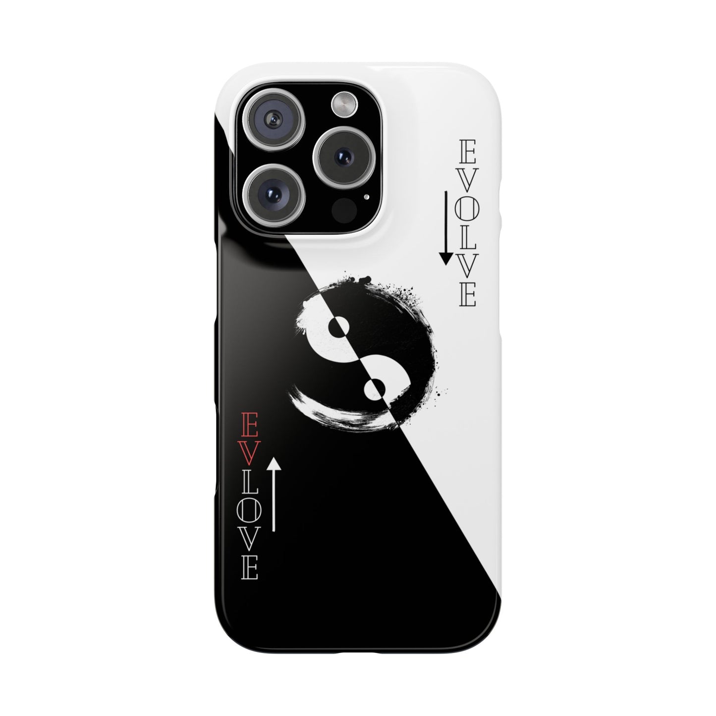 Yin Yang Evolve Black and White Snap Case Cover for iPhone and Samsung