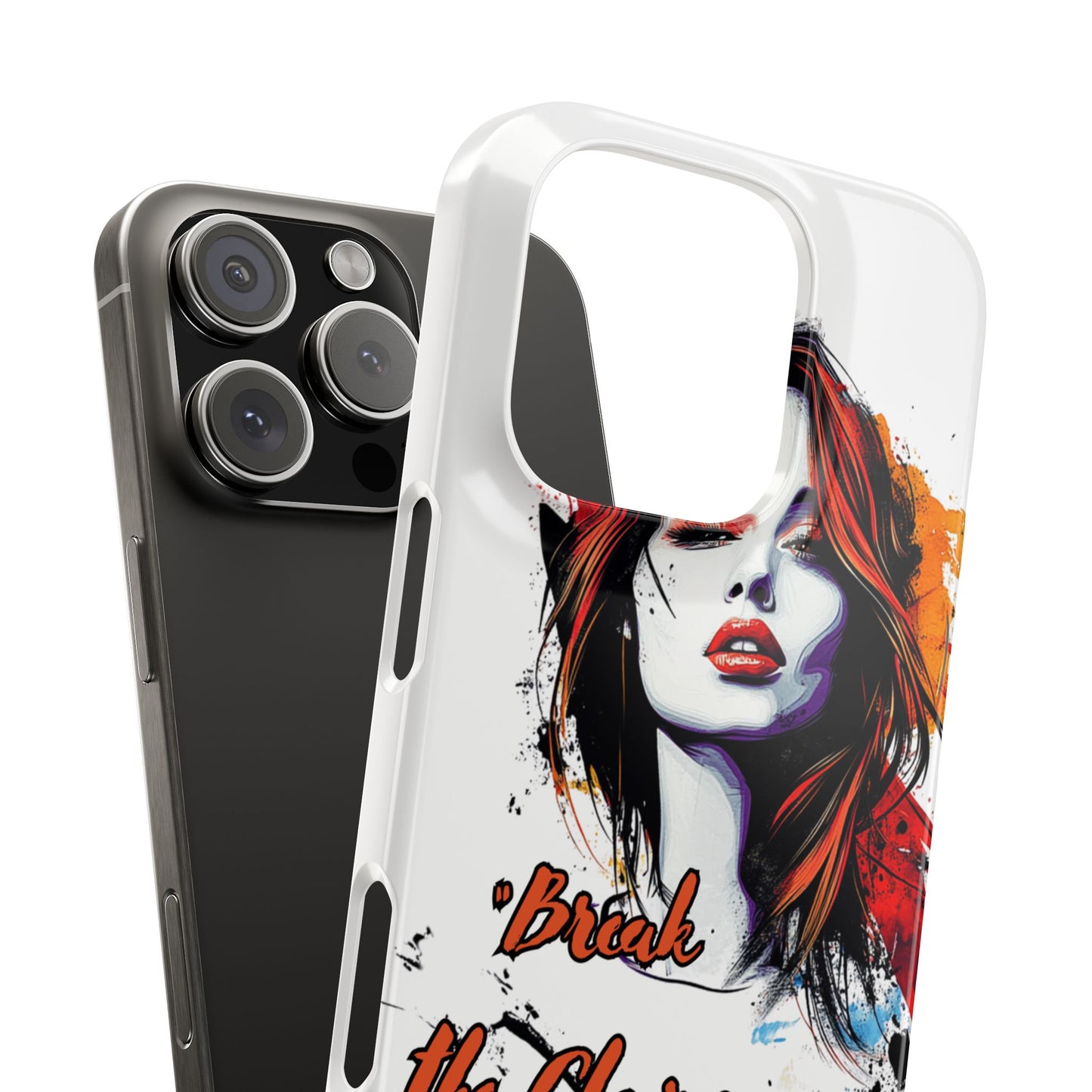 Empowering Art Snap Cases, Phone Cover, Break the Chains of Silence, Unique Gift, Inspirational Tech Accessories