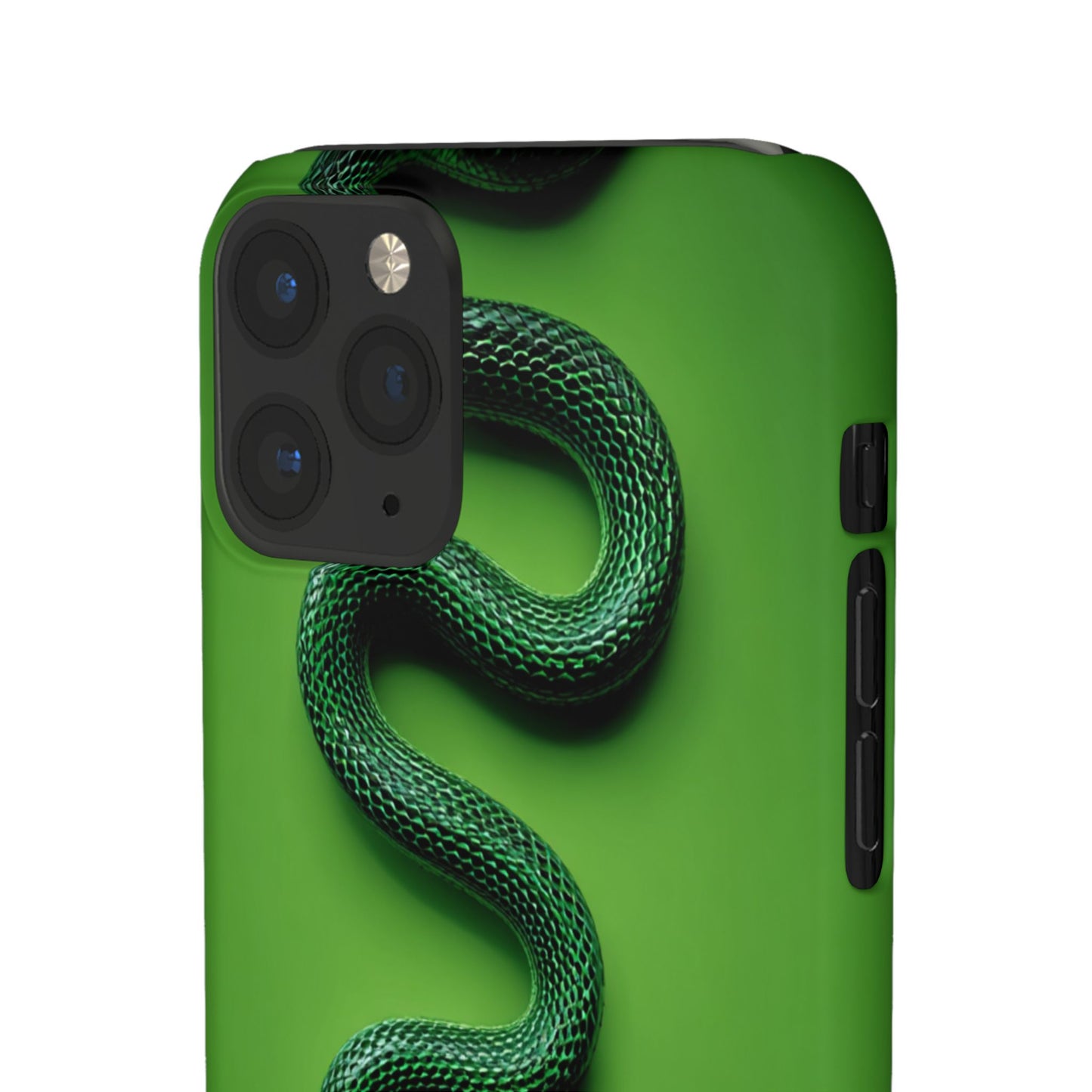 Green Snake Snap Case for iPhone, Stylish Phone Cover, Unique Gift, Trendy Accessory, Birthday, Nature Lover's Phone Case