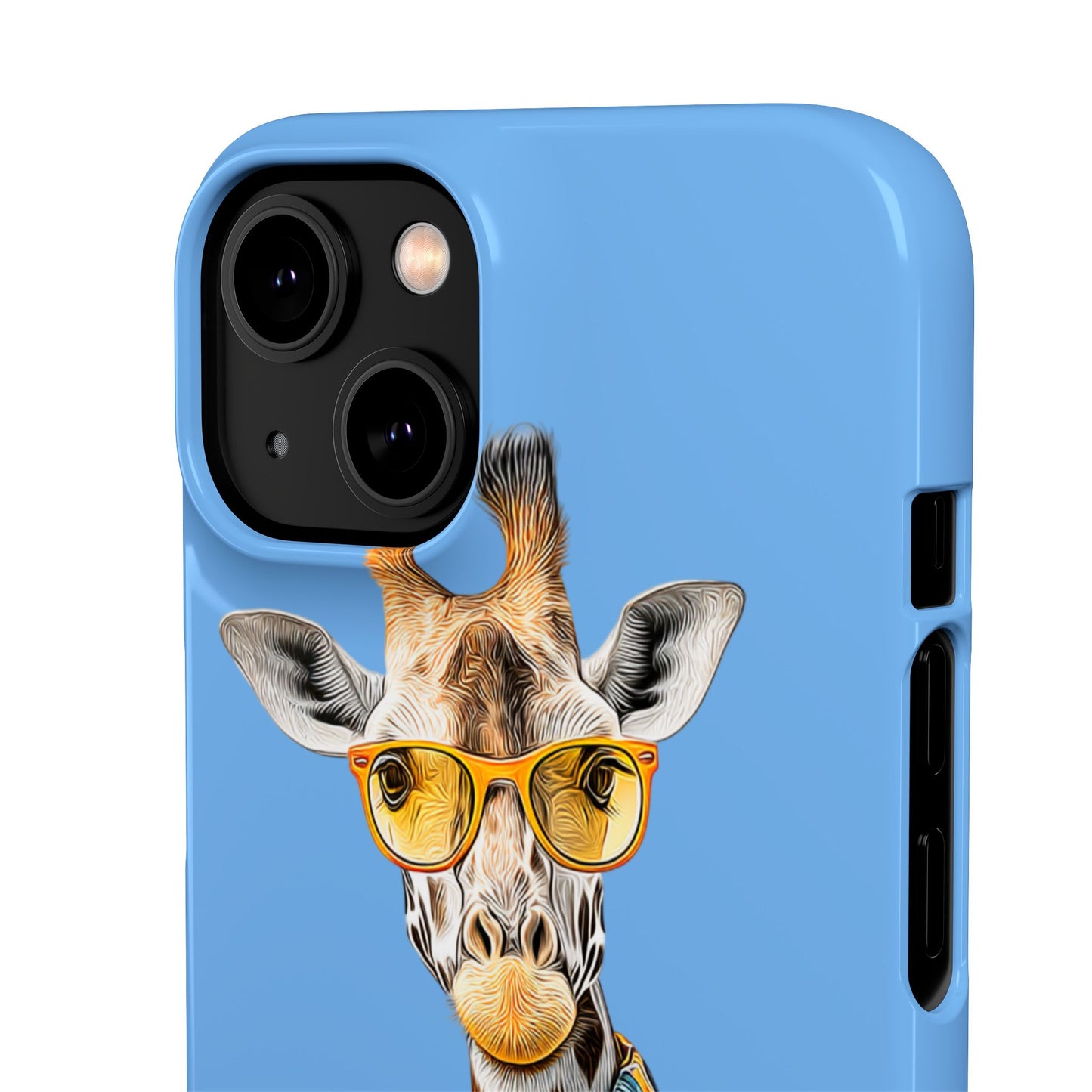Giraffe Blue Snap Case Phone Cover for Animal Lover Iphone and Samsung models