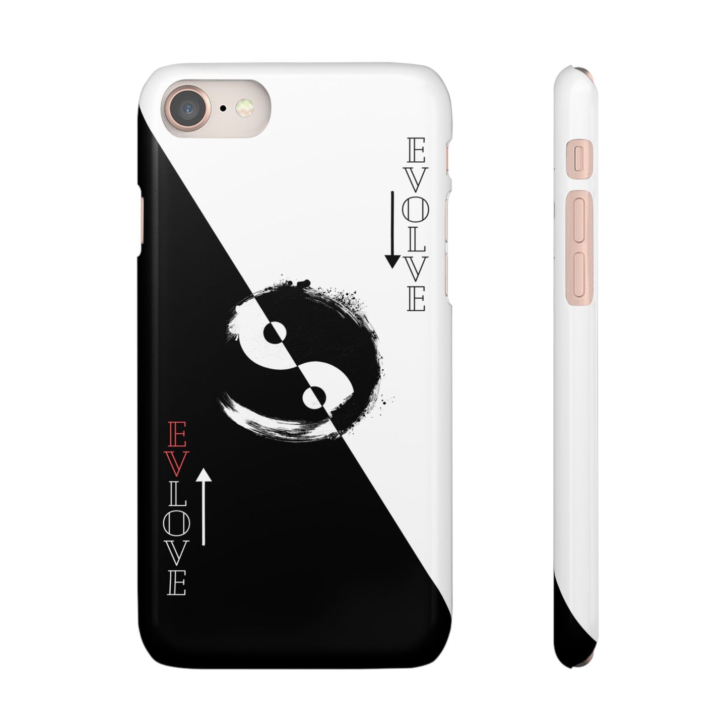 Yin Yang Evolve Black and White Snap Case Cover for iPhone and Samsung