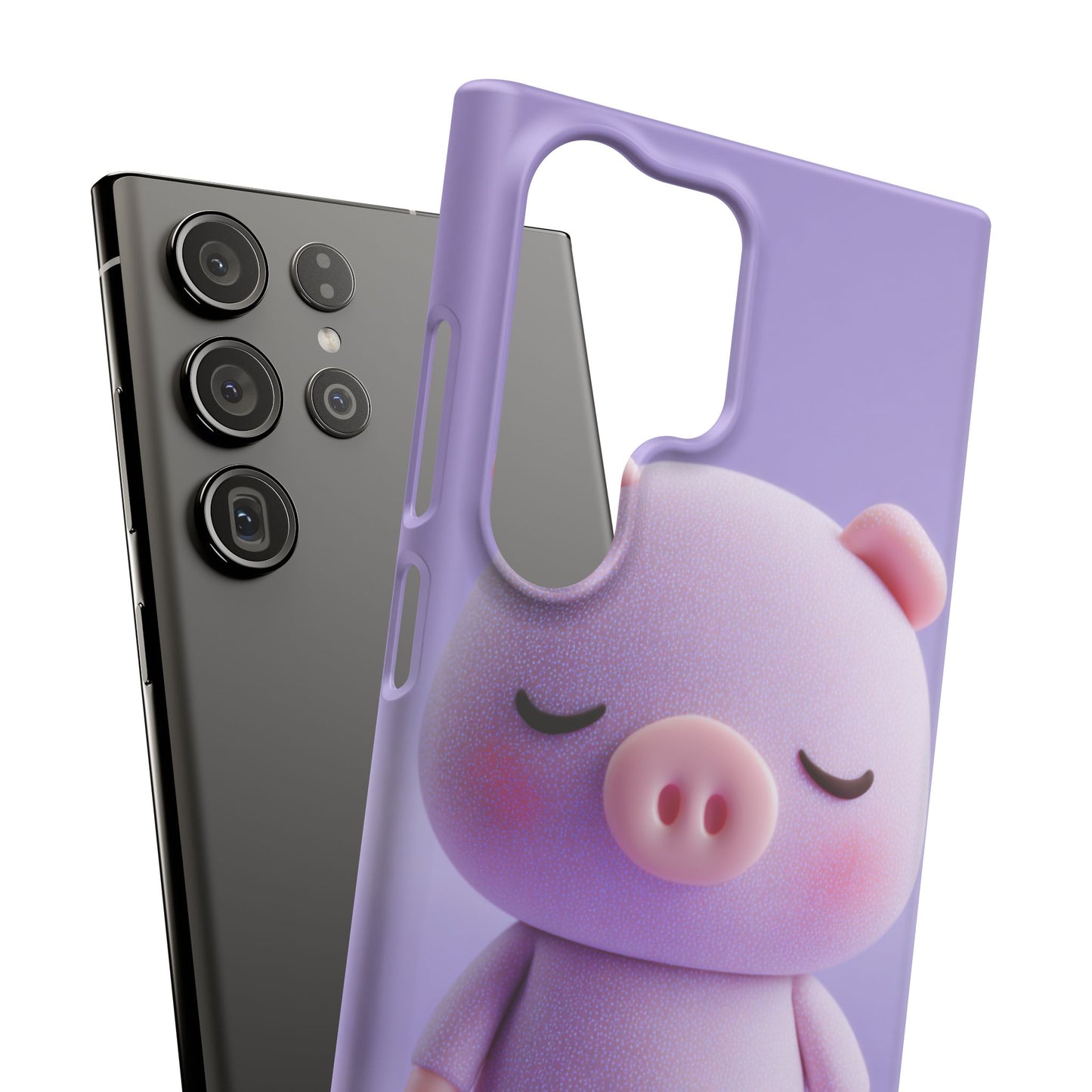 Cute Pig Snap Case for iPhone, Animal Lovers Phone Cover, Kawaii Aesthetic Accessory, Birthday Gift, Unique Phone Protection