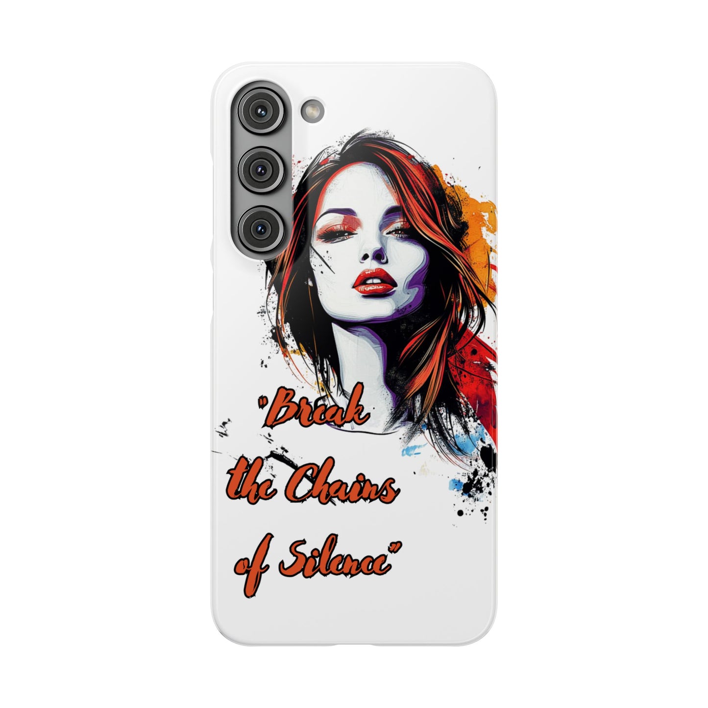 Empowering Art Snap Cases, Phone Cover, Break the Chains of Silence, Unique Gift, Inspirational Tech Accessories