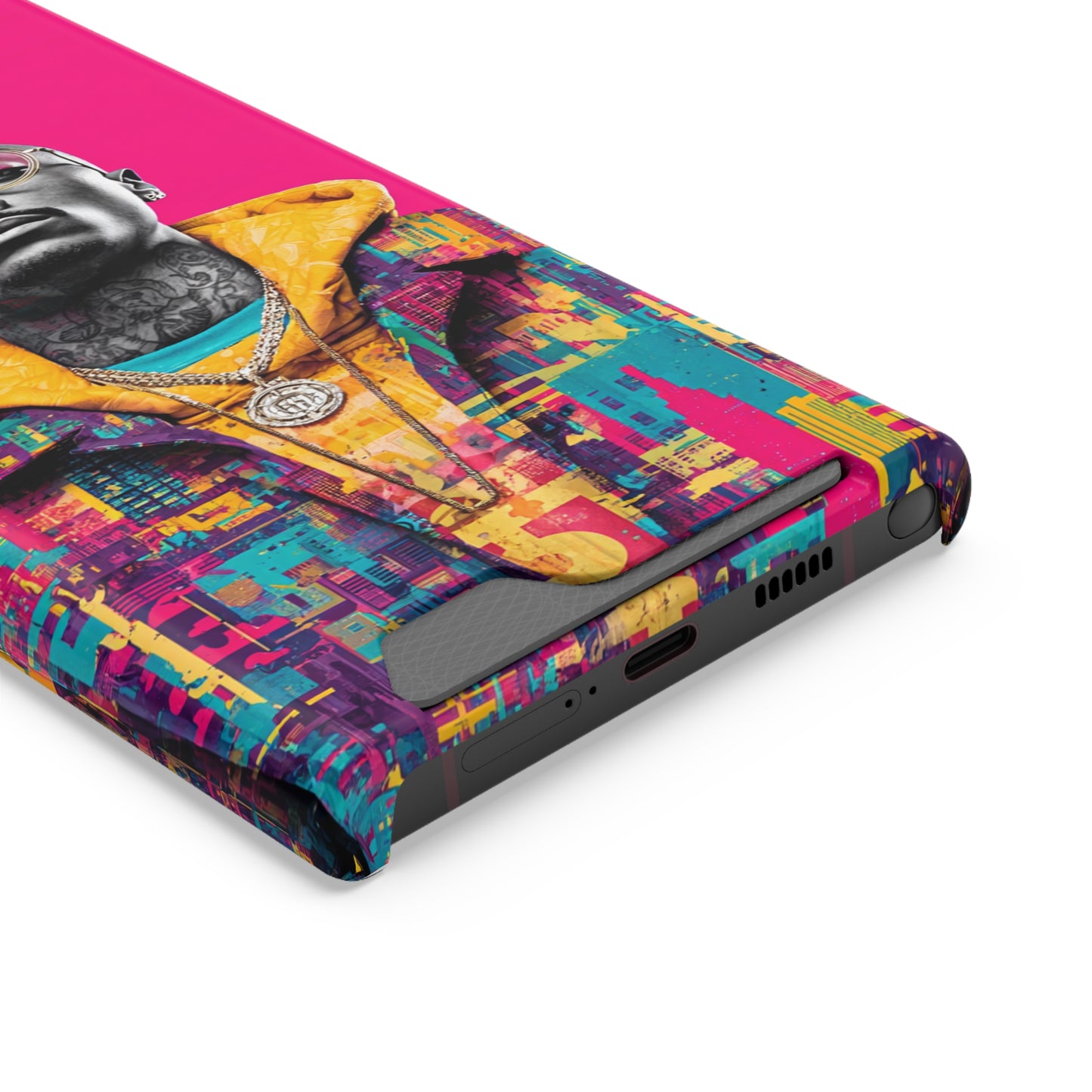 Vibrant Phone Case With Card Holder - Retro Style, Hip Hop Lover's Accessory, Colorful Gift, Music Enthusiast Essential, Unique Phone [...]