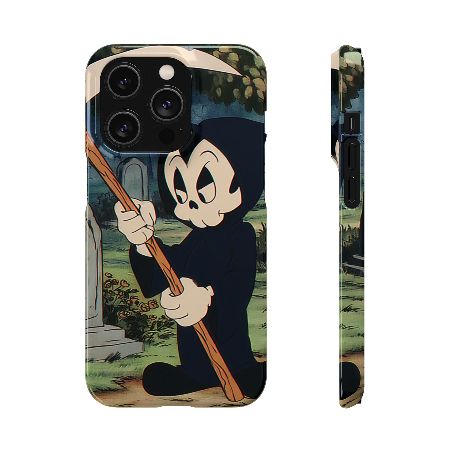 Grim Reaper Snap Case, Halloween Phone Case, Cute Death Phone Cover, Spooky Accessories, Unique Phone Protector