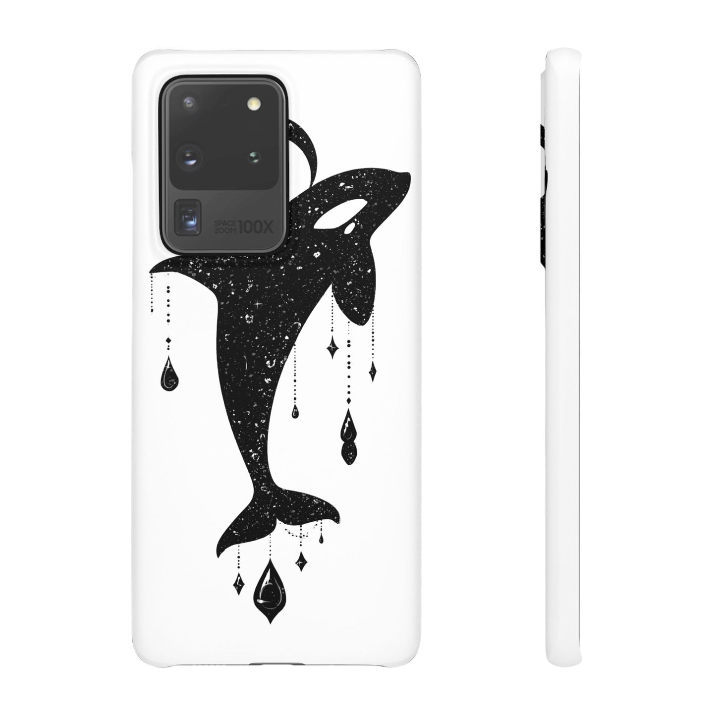 Celestial Orca Snap Case | Phone Cover, Whale Lover Gift, Cosmic Decor, Unique Art, Ocean Vibe