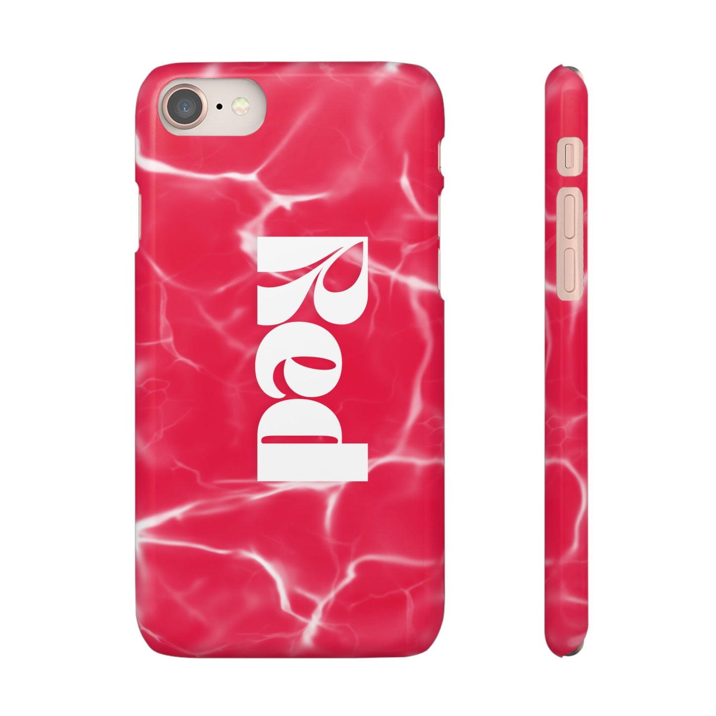 Vibrant Red Snap Case for iPhone, Trendy Phone Cover, Gift for Her, Summer Accessory, Stylish Tech Protection
