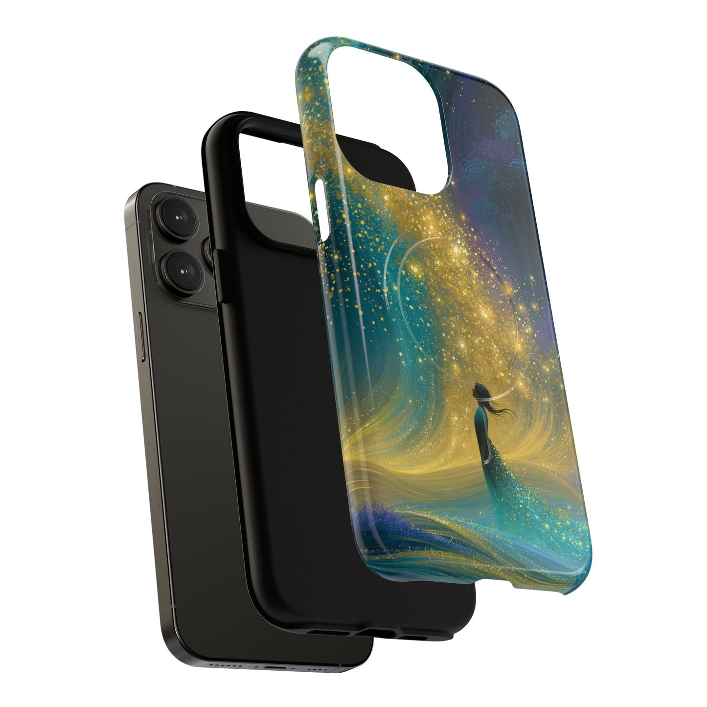 Mystical Nightfall Phone Case — Starry Silhouette Tough Magnetic Case