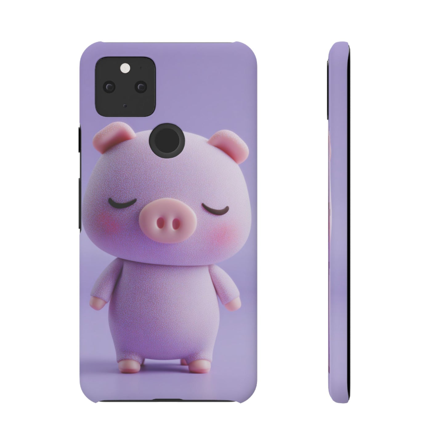Cute Pig Snap Case for iPhone, Animal Lovers Phone Cover, Kawaii Aesthetic Accessory, Birthday Gift, Unique Phone Protection