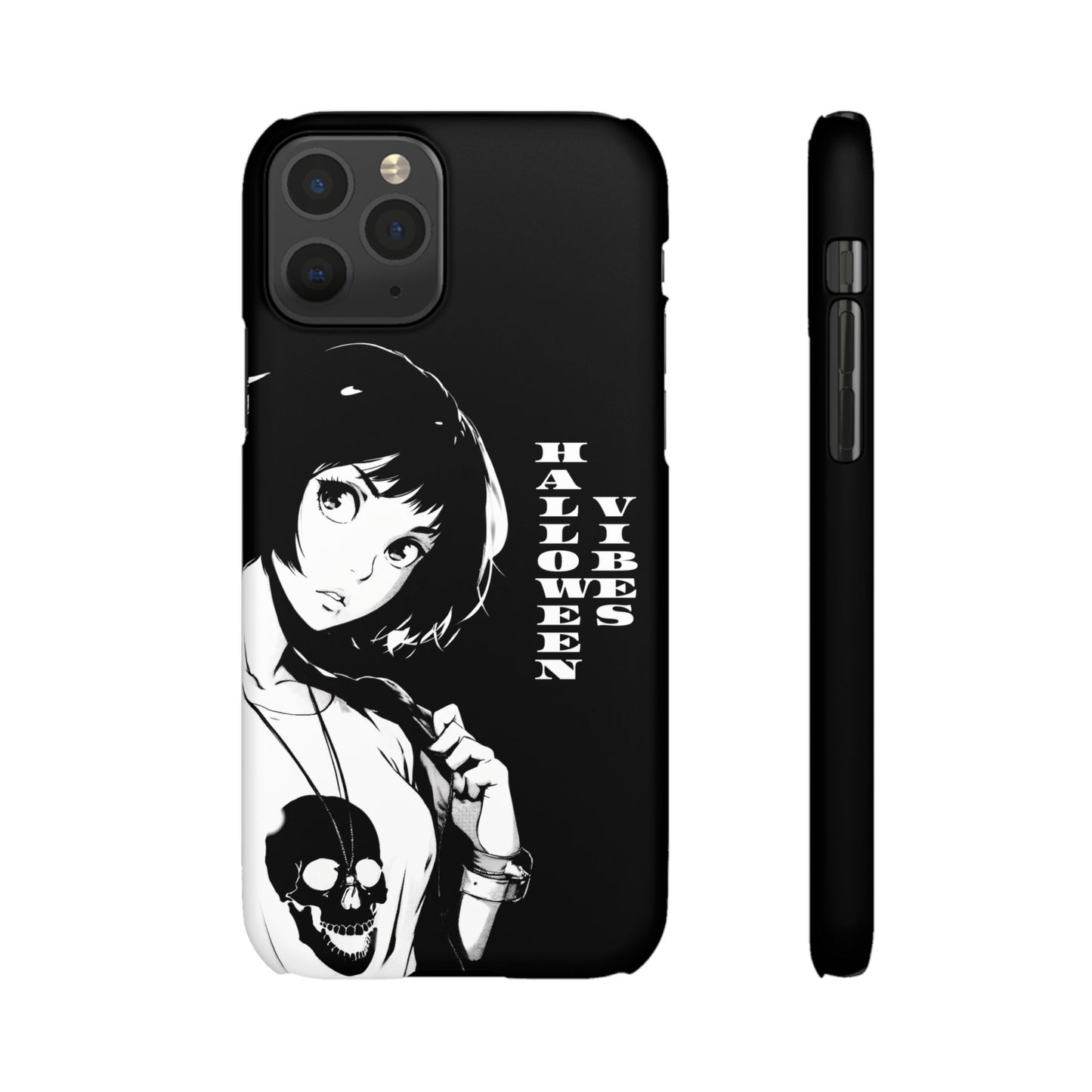 Halloween Vibes Snap Case Black and White Protective Phone Cover for iPhone and Samsung