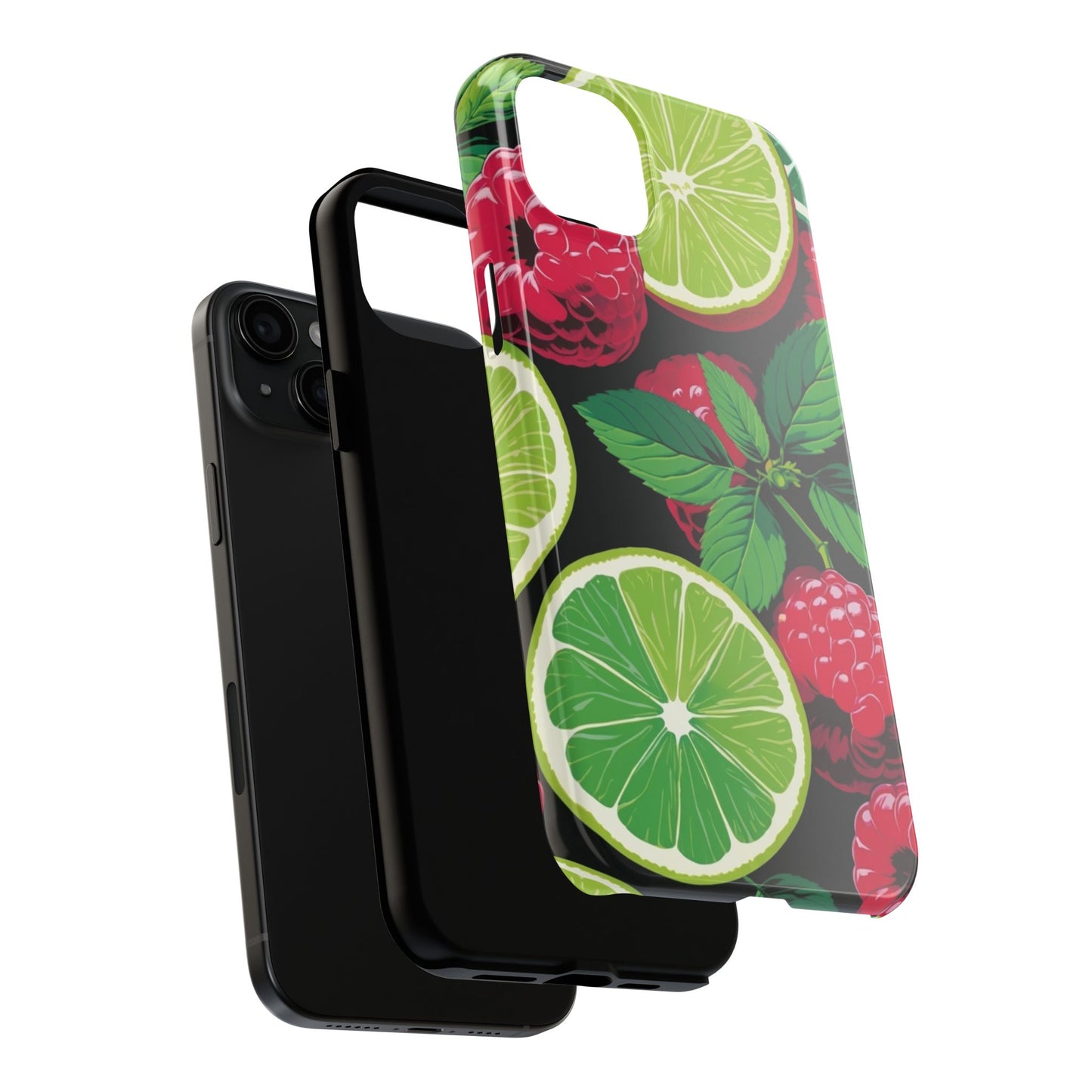 Raspberry Lime Spring iPhone 17 Tough Phone Case — Vibrant Floral Smartphone Protection