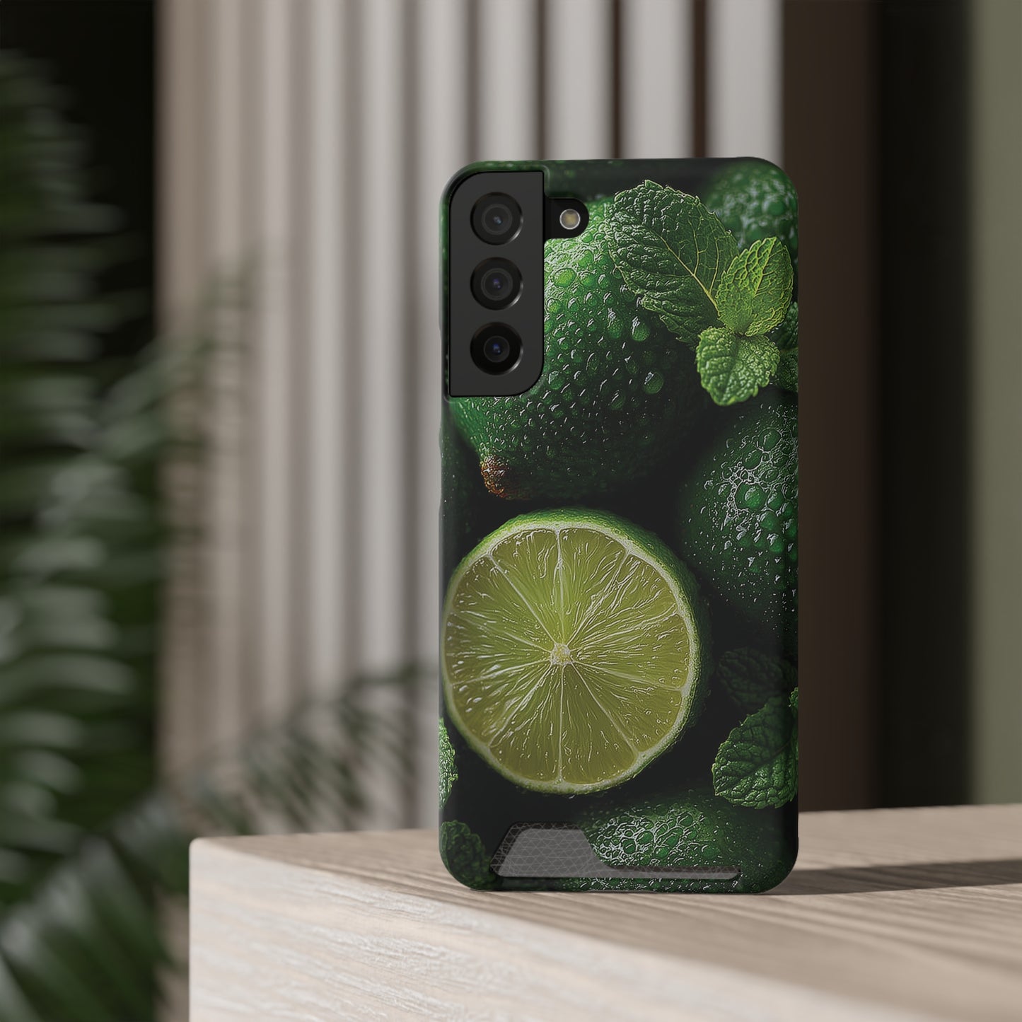 Fresh Lime Phone Case with Card Holder, Citrus Design, Perfect Gift for Summer, Stylish and Functional, Eco-friendly Accessories, [...]