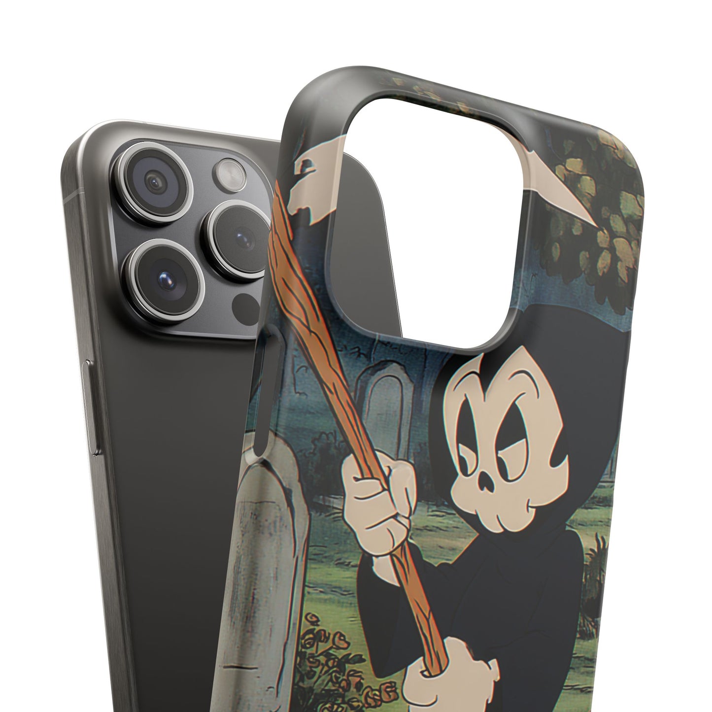 Grim Reaper Snap Case, Halloween Phone Case, Cute Death Phone Cover, Spooky Accessories, Unique Phone Protector
