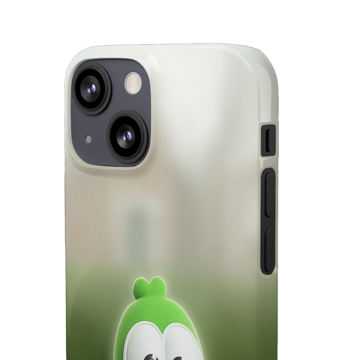Cute Green Creature Phone Case, Snap Cases, Green Monster Phone Cover, Fun Phone Accessory, Playful Gift for Kids