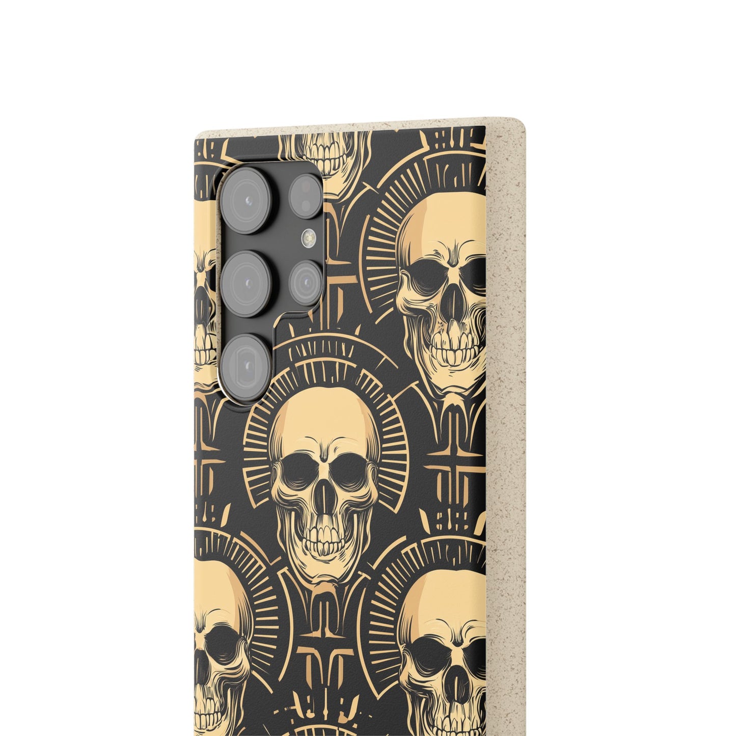 Skull Biodegradable Phone Case, Eco-Friendly iPhone Cover, Sustainable Gift, Cool Skull Design, Skull Art Accessories, Halloween Decor