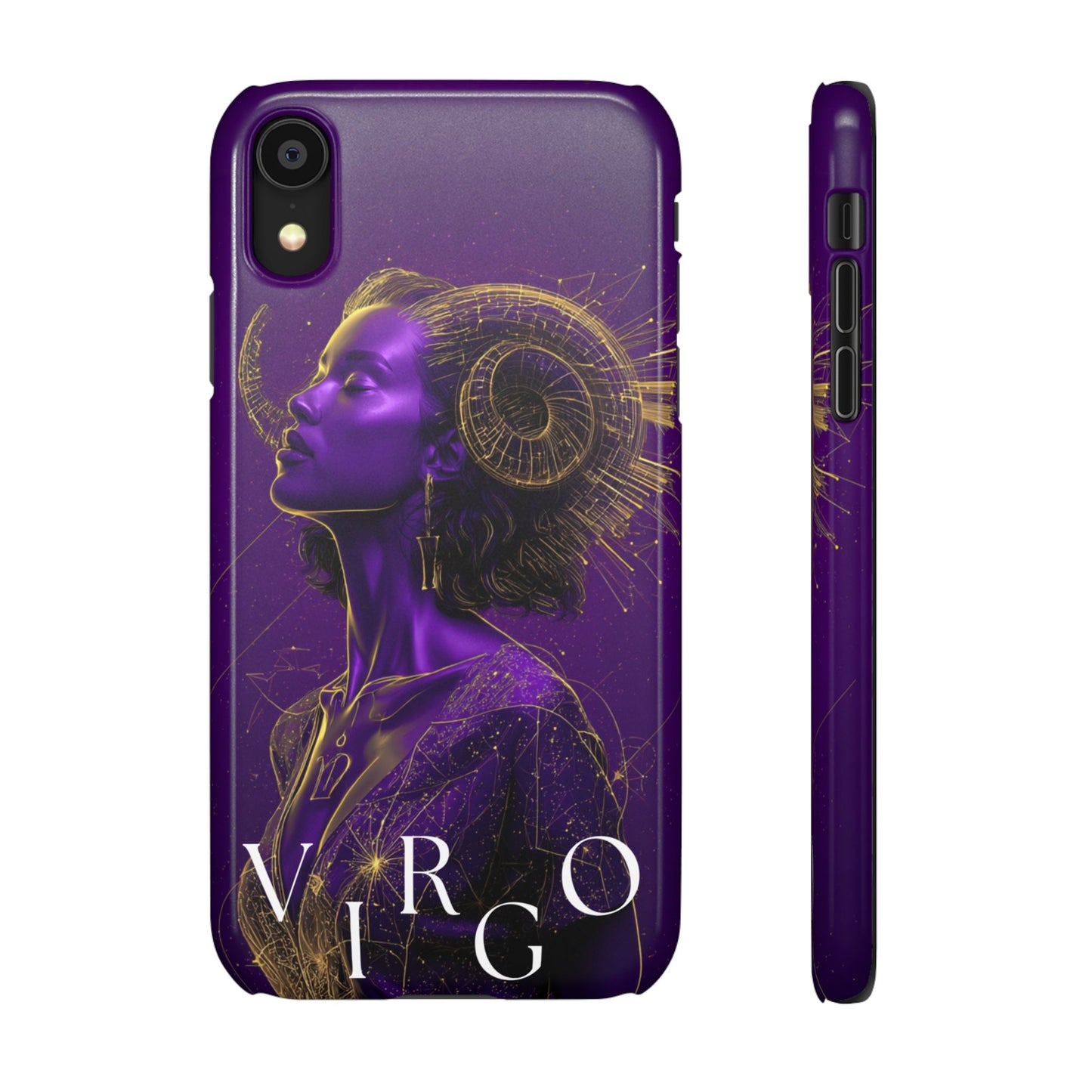 Purple Gold Celestial Virgo Snap Case and Protective Cover for Samsung and iPhone