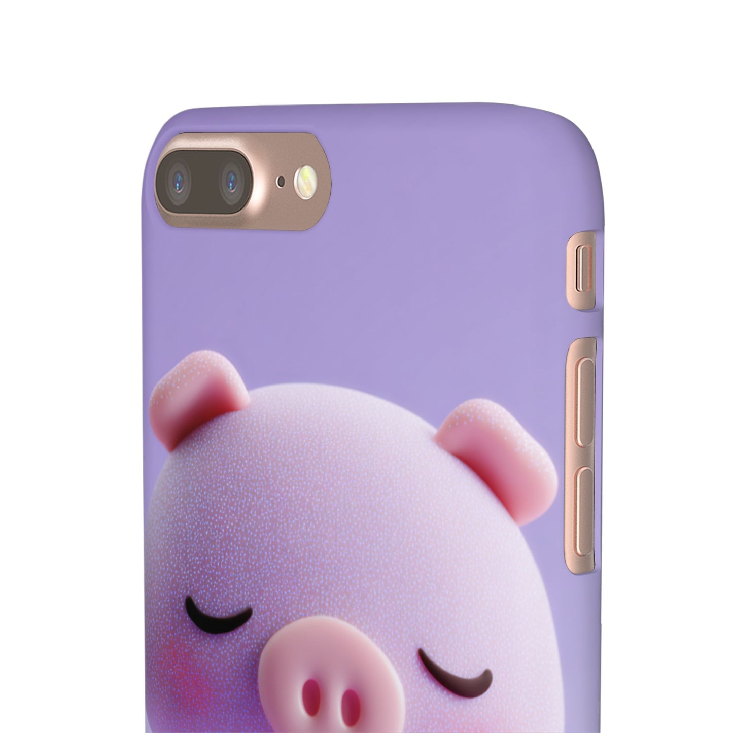Cute Pig Snap Case for iPhone, Animal Lovers Phone Cover, Kawaii Aesthetic Accessory, Birthday Gift, Unique Phone Protection
