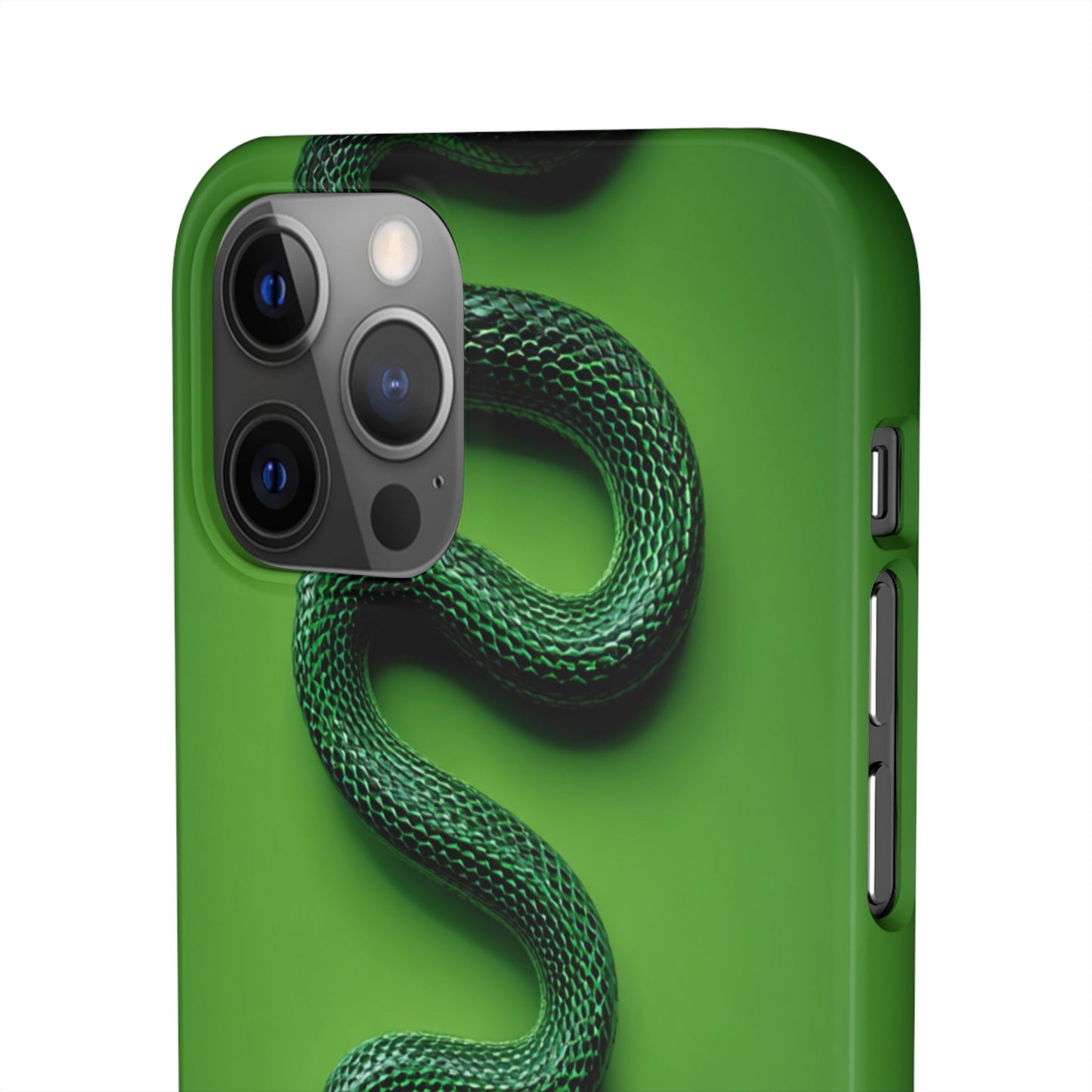 Green Snake Snap Case for iPhone, Stylish Phone Cover, Unique Gift, Trendy Accessory, Birthday, Nature Lover's Phone Case