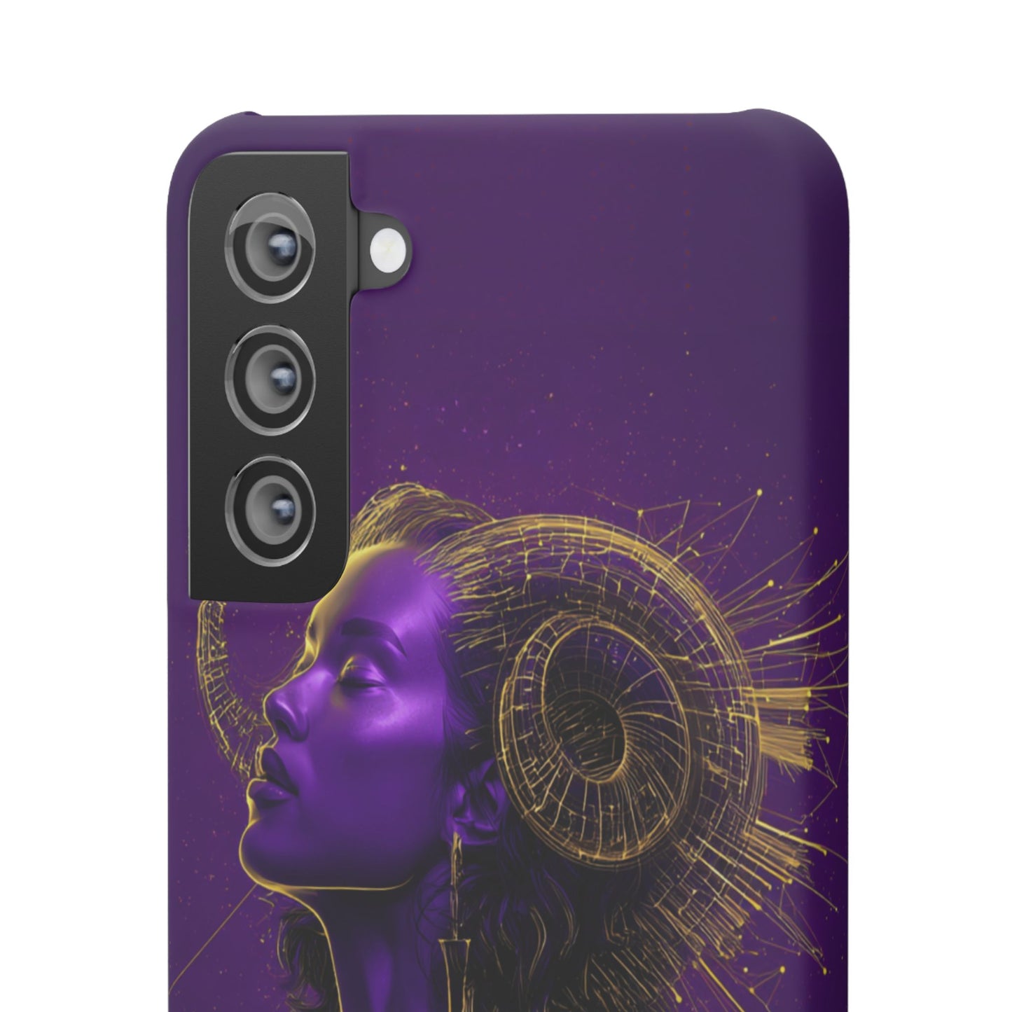 Purple & Gold Celestial Virgo Phone Case – Snap Cover for Samsung & iPhone