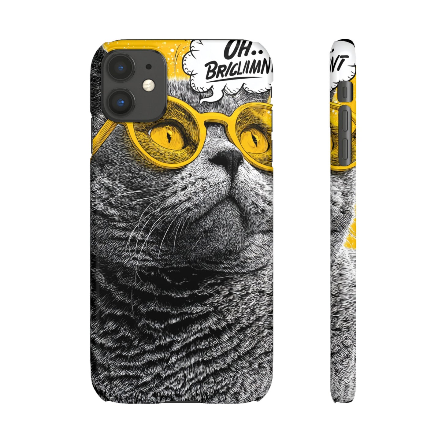 Playful Cat Snap Case - Quirky Phone Cover for Cat Lovers, Gift for Pet Enthusiasts, Funny Accessory for Any Occasion
