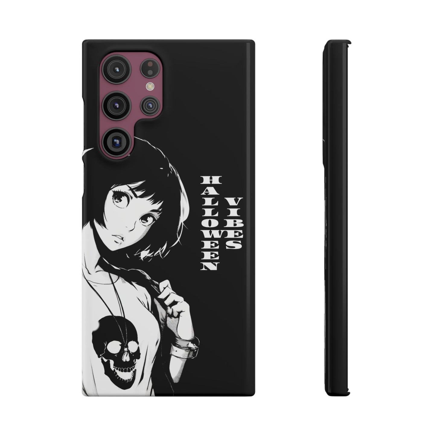Halloween Vibes Snap Case Black and White Protective Phone Cover for iPhone and Samsung