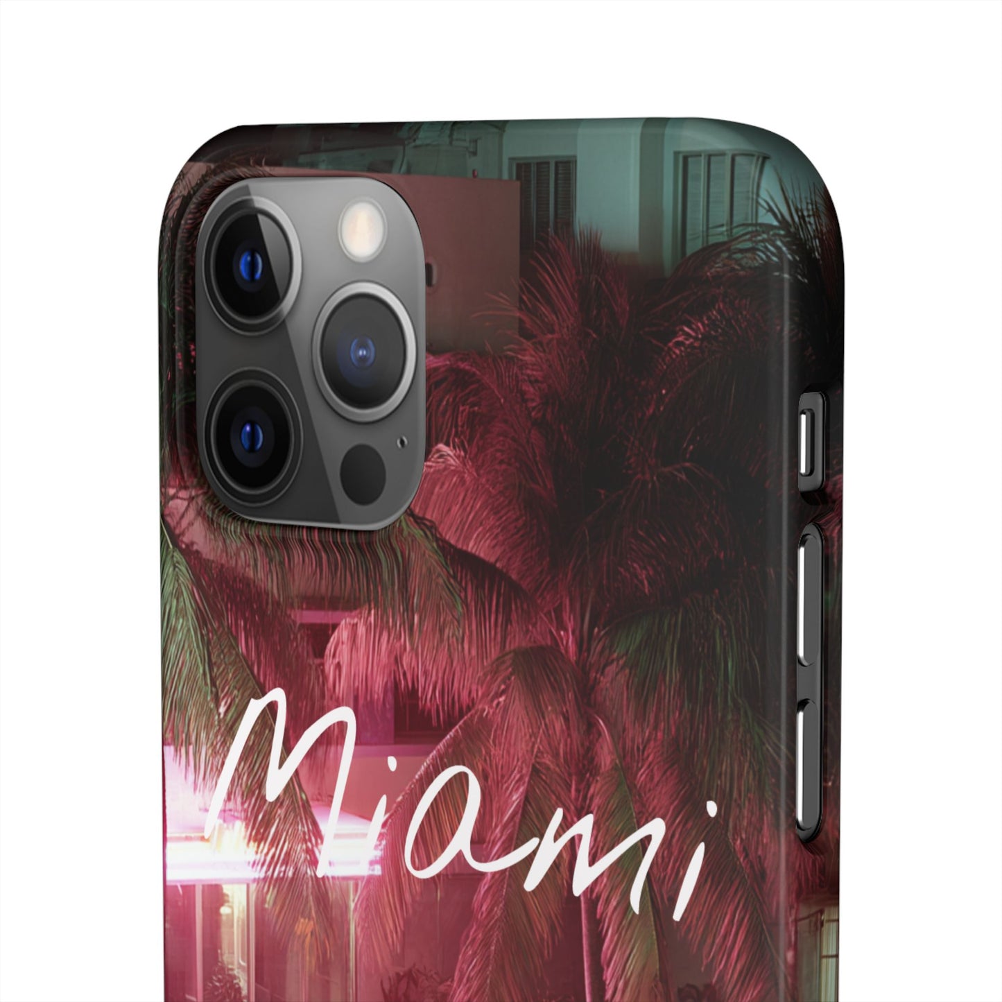 Miami Vibes Snap Case, Tropical Phone Cover, Summer Accessory, Gift for Travel Lovers, Neon Aesthetic, Beach-themed Tech