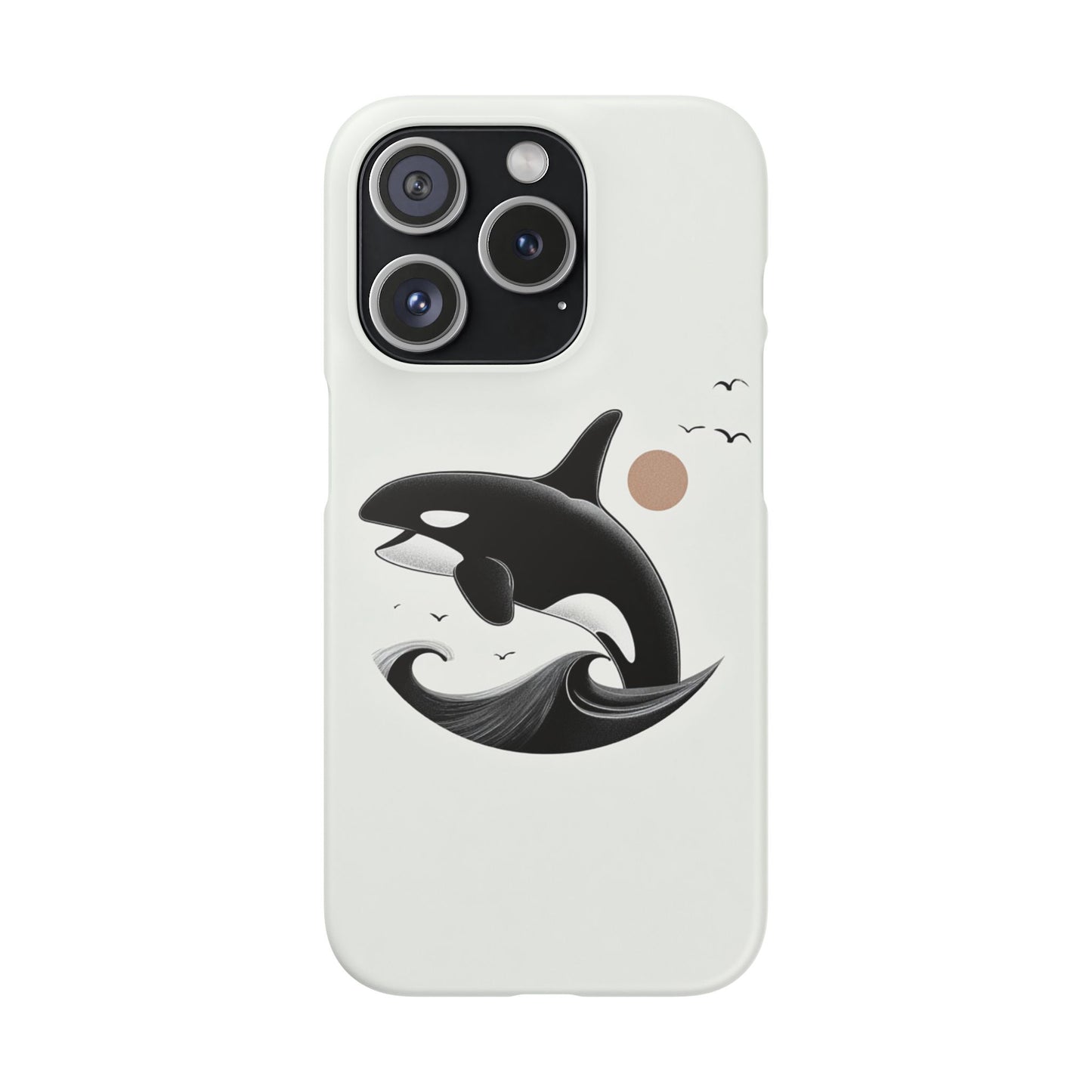 Whale Splash Phone Case | Ocean Lover Gift, Marine Art, Snap Cases, Cute Whale Design, Custom Phone Accessories