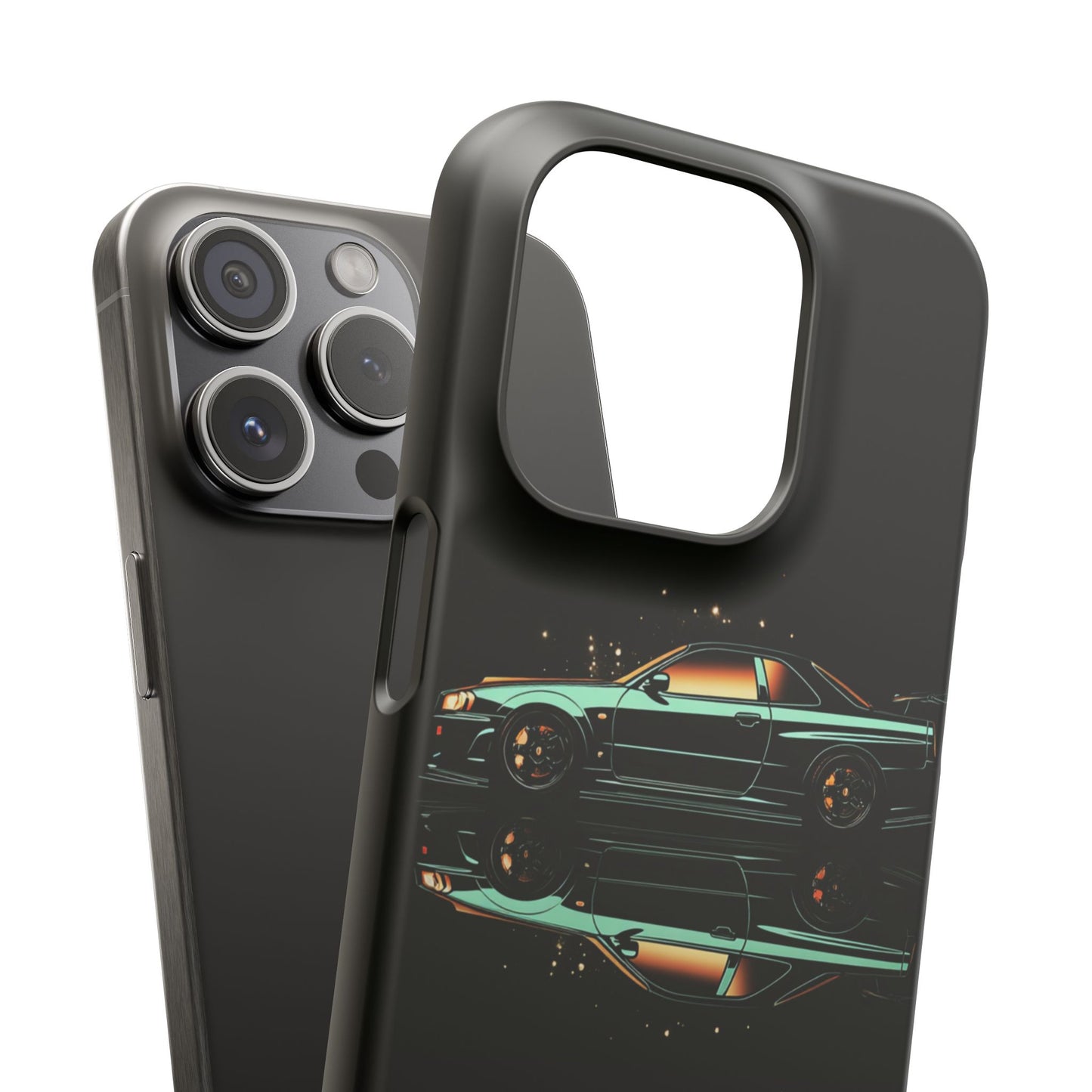 Green Skyleine R34 GTR Art Snap Case and Protective Phone Cover For iPhone and Samsung
