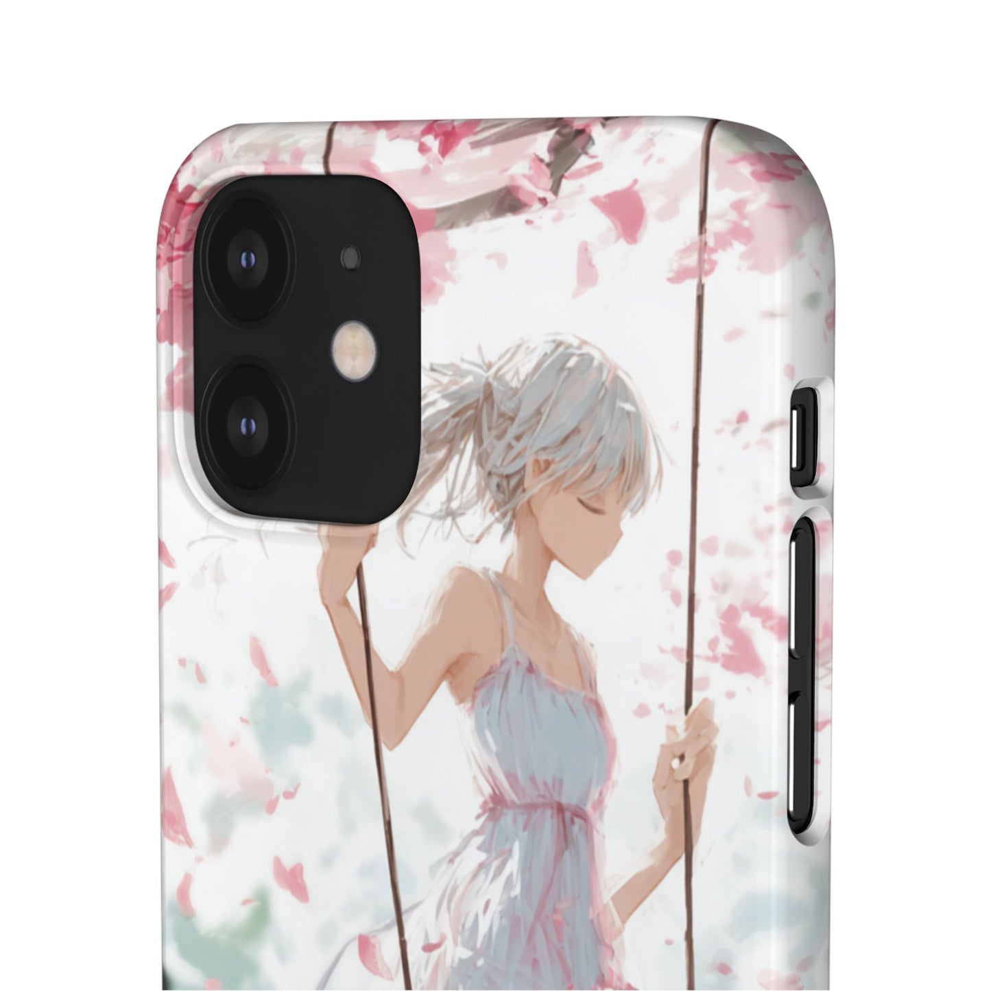Elegant Floral Snap Cases for iPhone, Personalized Phone Covers, Cute Spring Gifts, Anime Aesthetic Accessories, Flower-themed Cell [...]